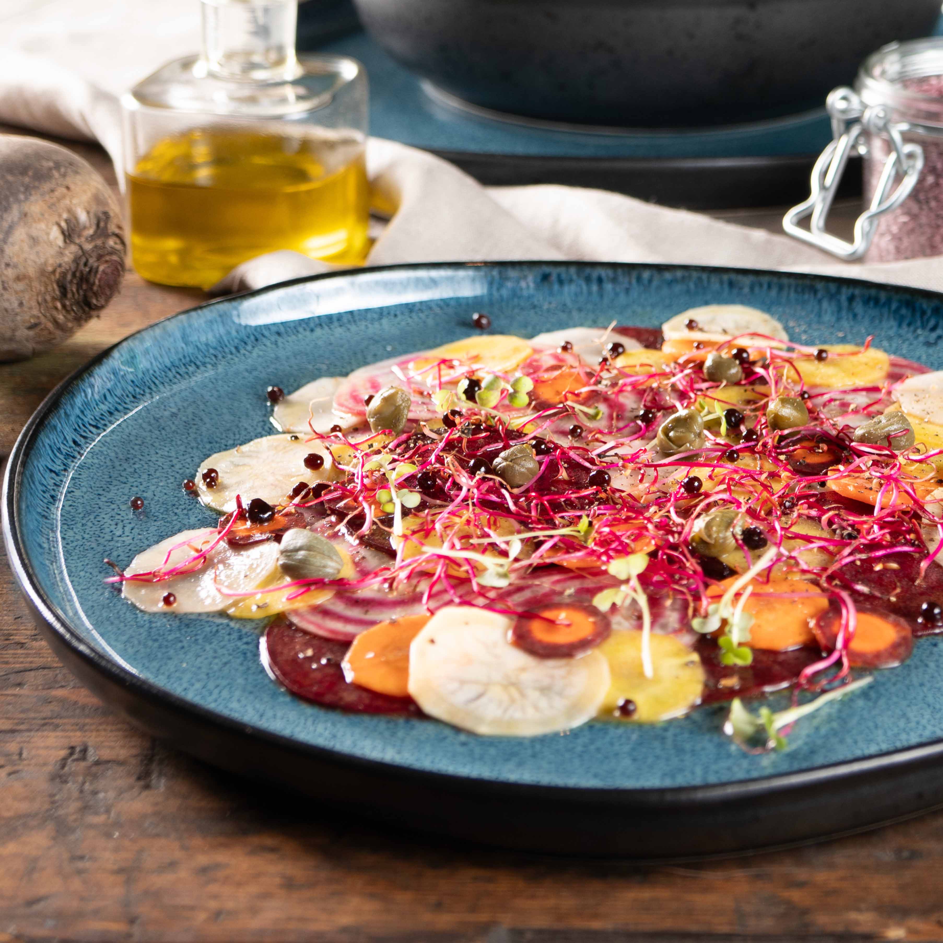 ORGANIC 36tlg Geschirr Set Blau