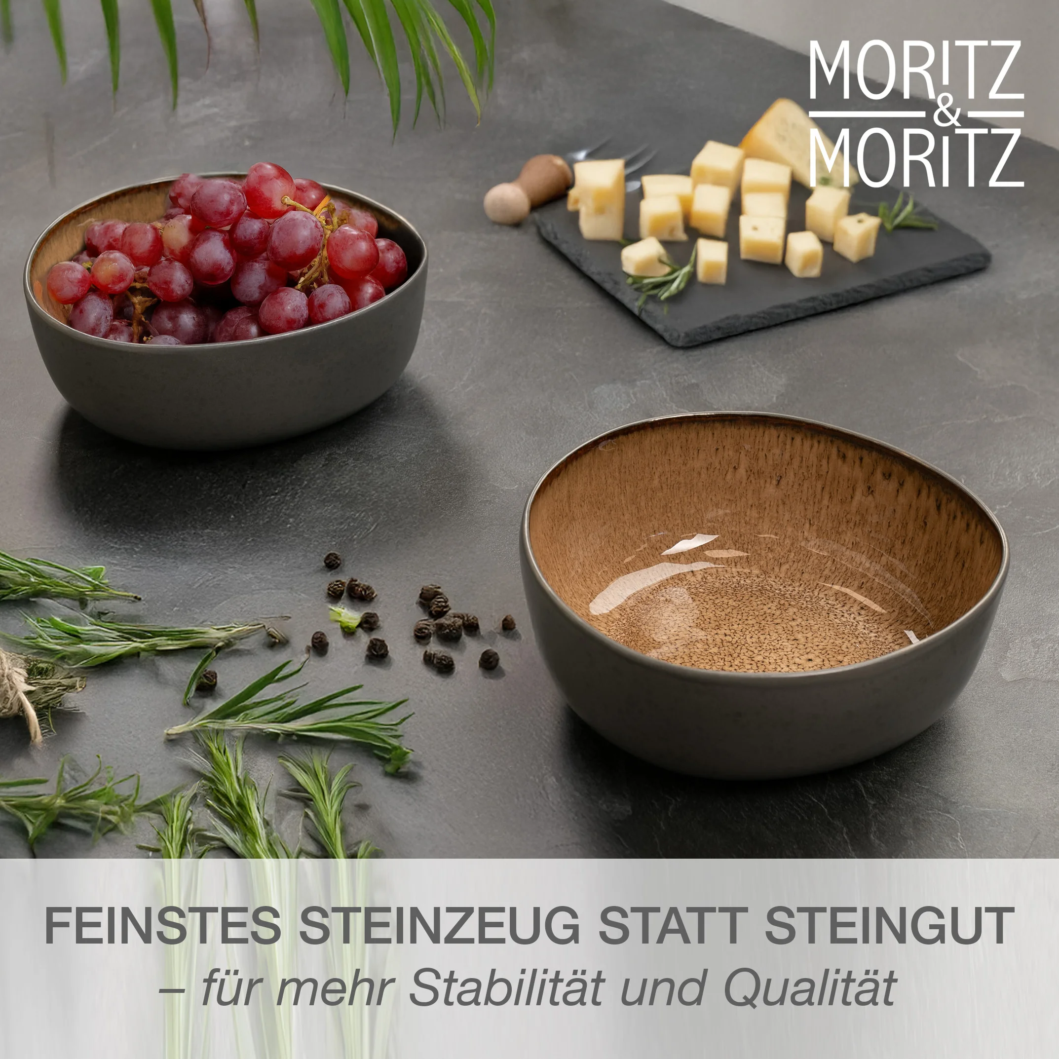 ORGANIC Servierschale 2-teilig, Einzelteile ausgelegt