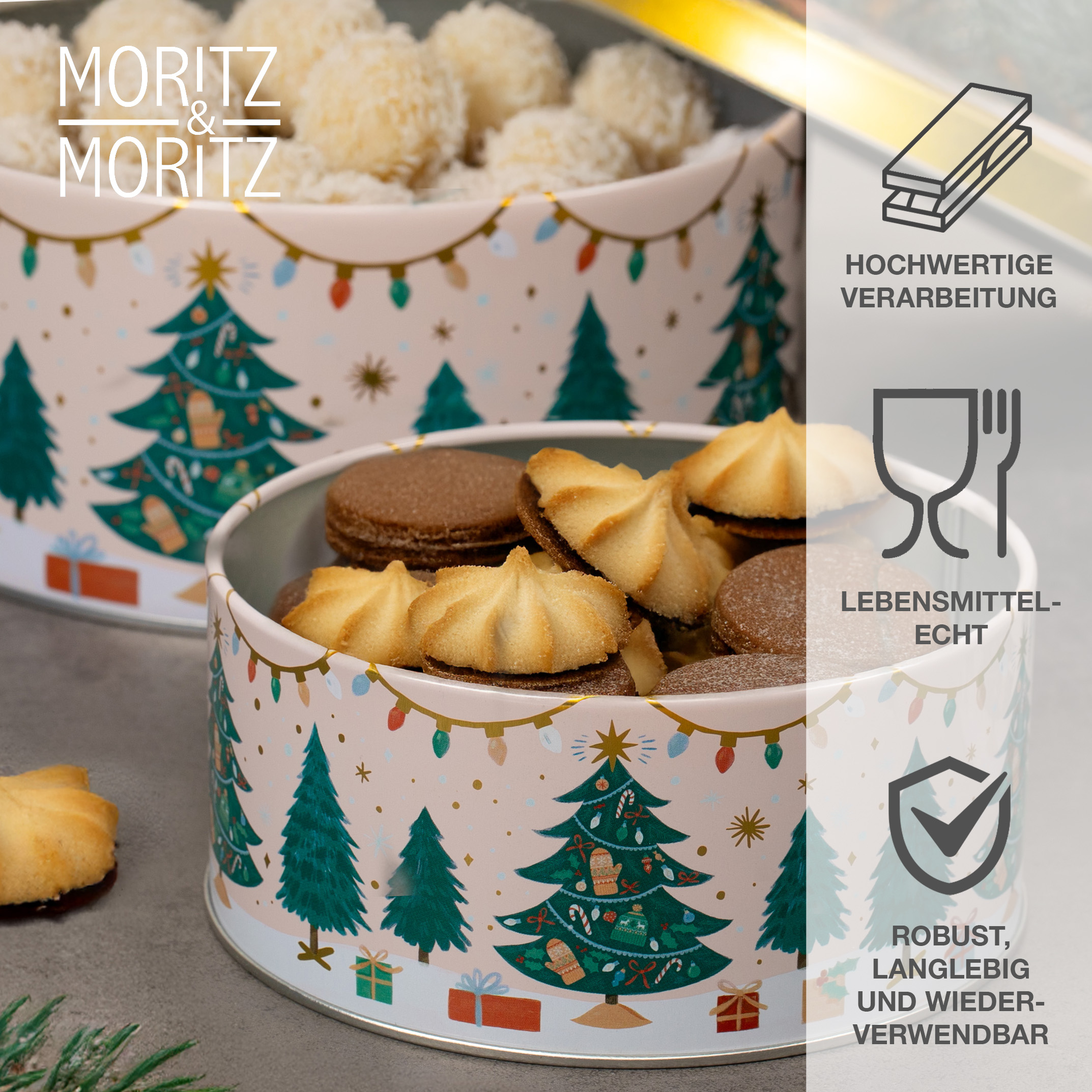 Weihnachts Keksdose 3-teilig