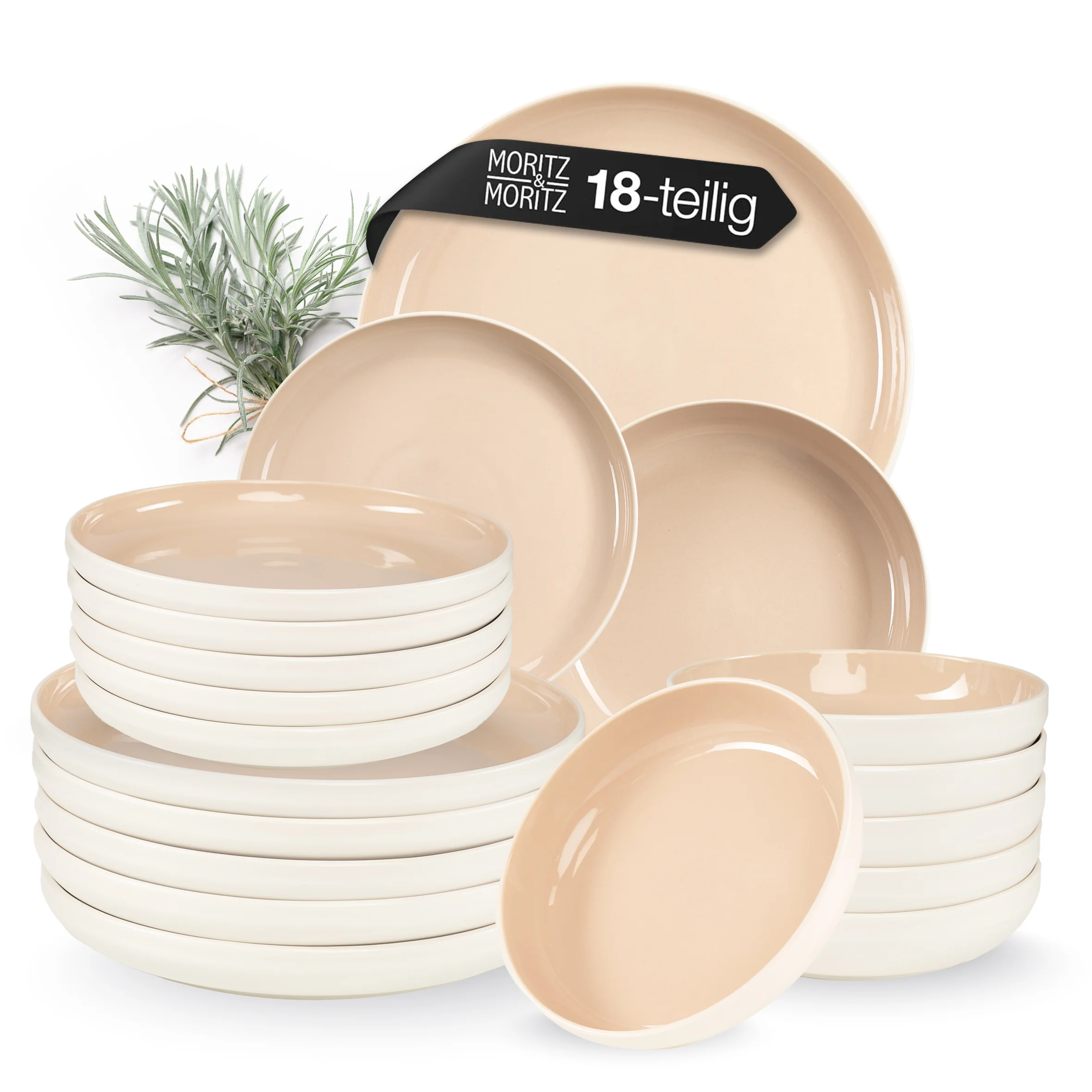 CAVO Tafelservice 18-teilig  - Almond