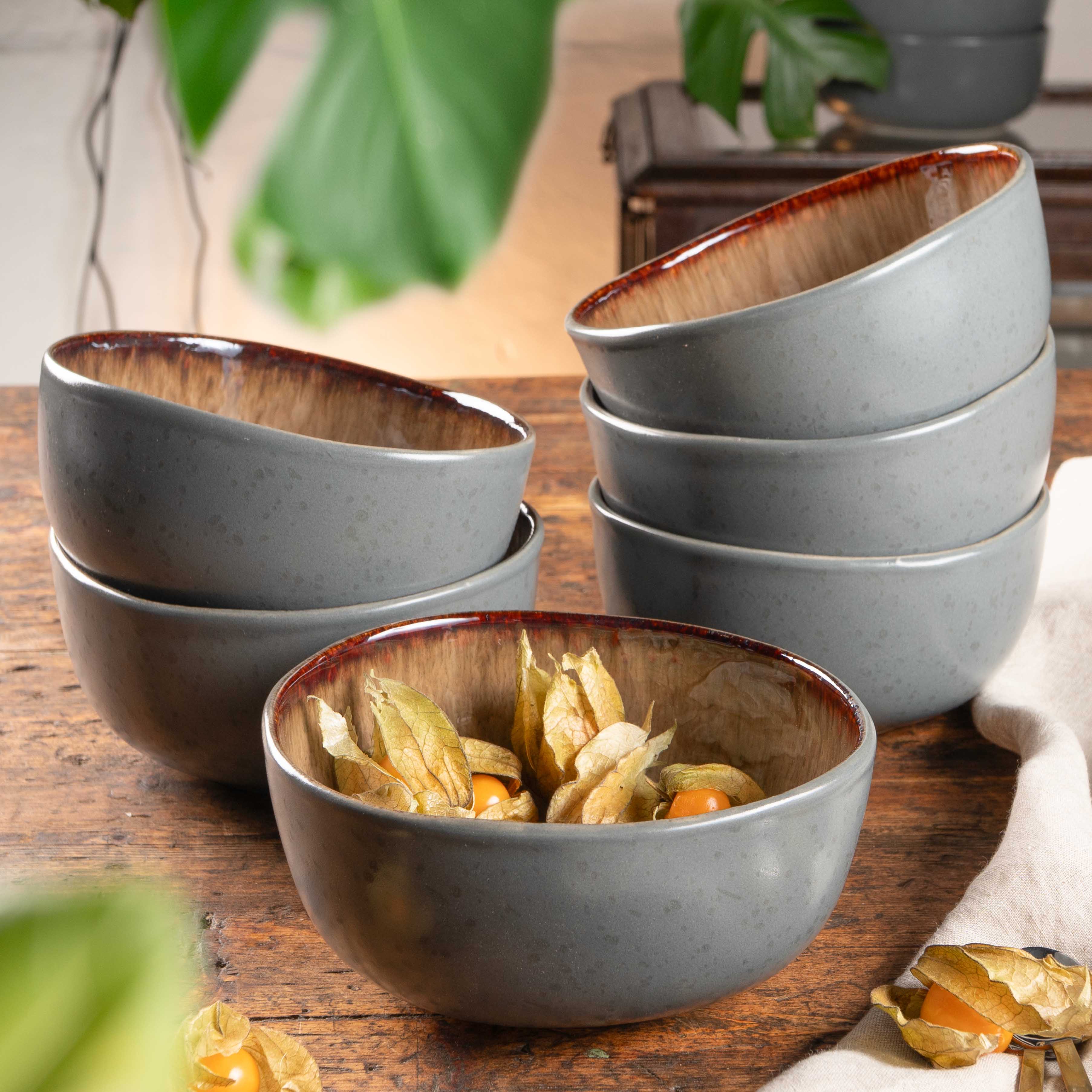 ORGANIC 6tlg Müslischalen Set Beige