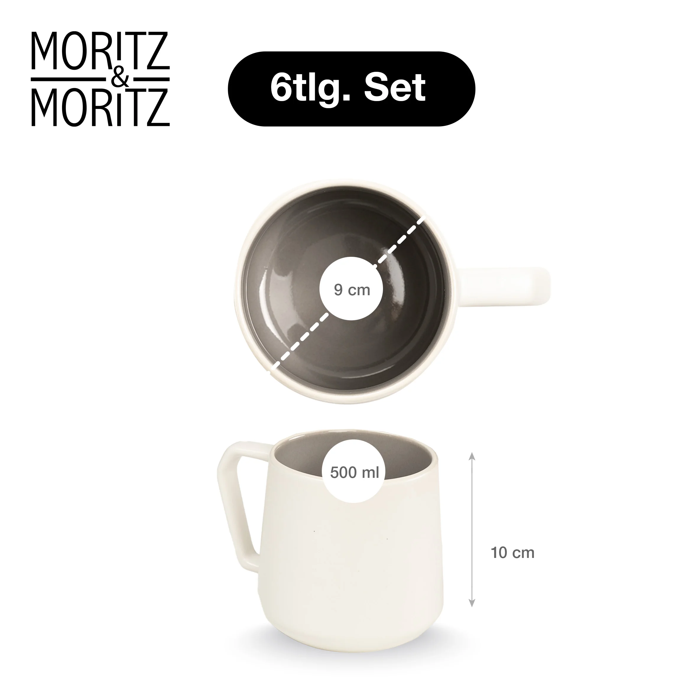 CAVO Kaffeebecher Set 6-tlg. Stone CAVO Kaffeebecher Set 6-tlg. Stone