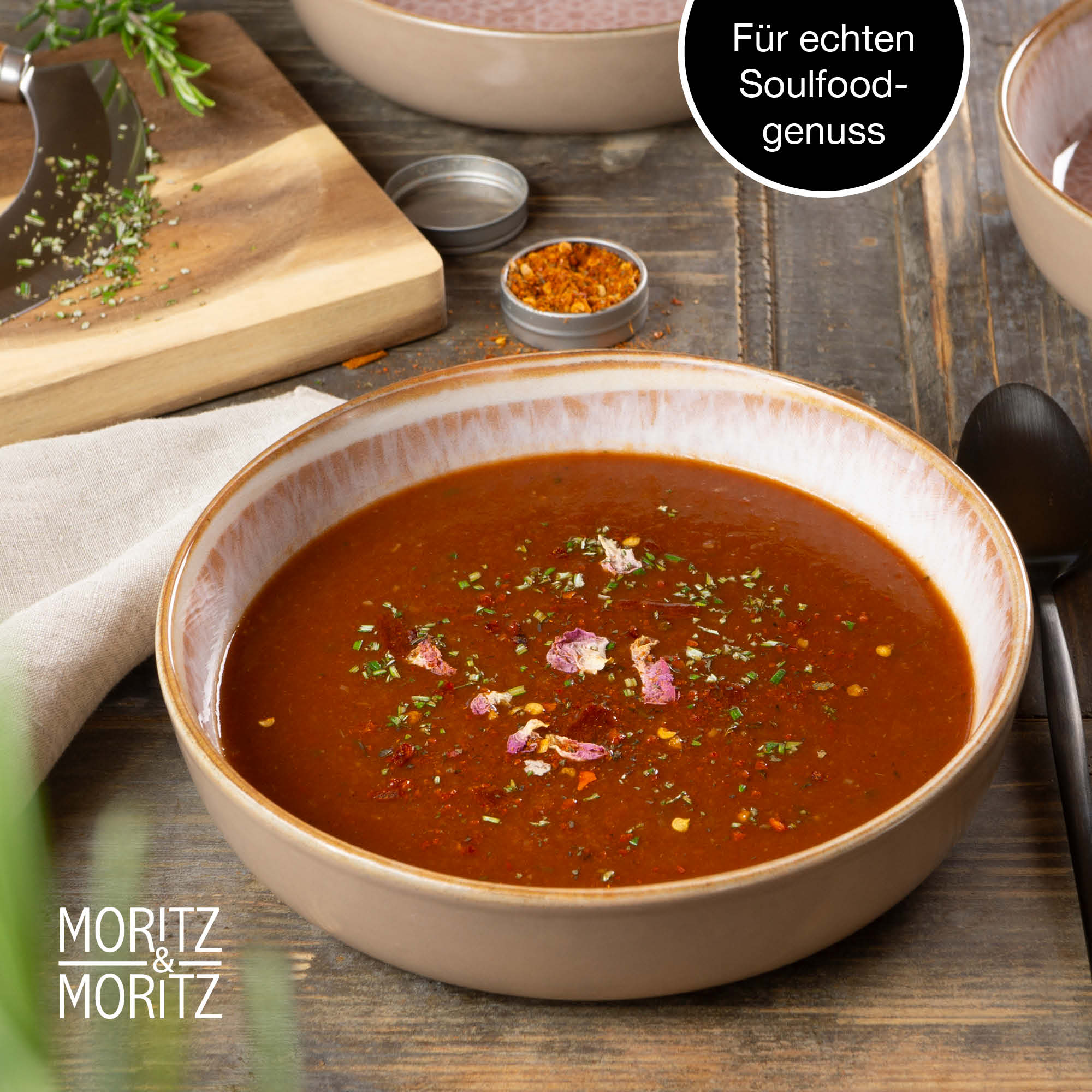 Mediterraner rosa Suppenteller, 6-teiliges Set, Tischdekoration, Geschirr