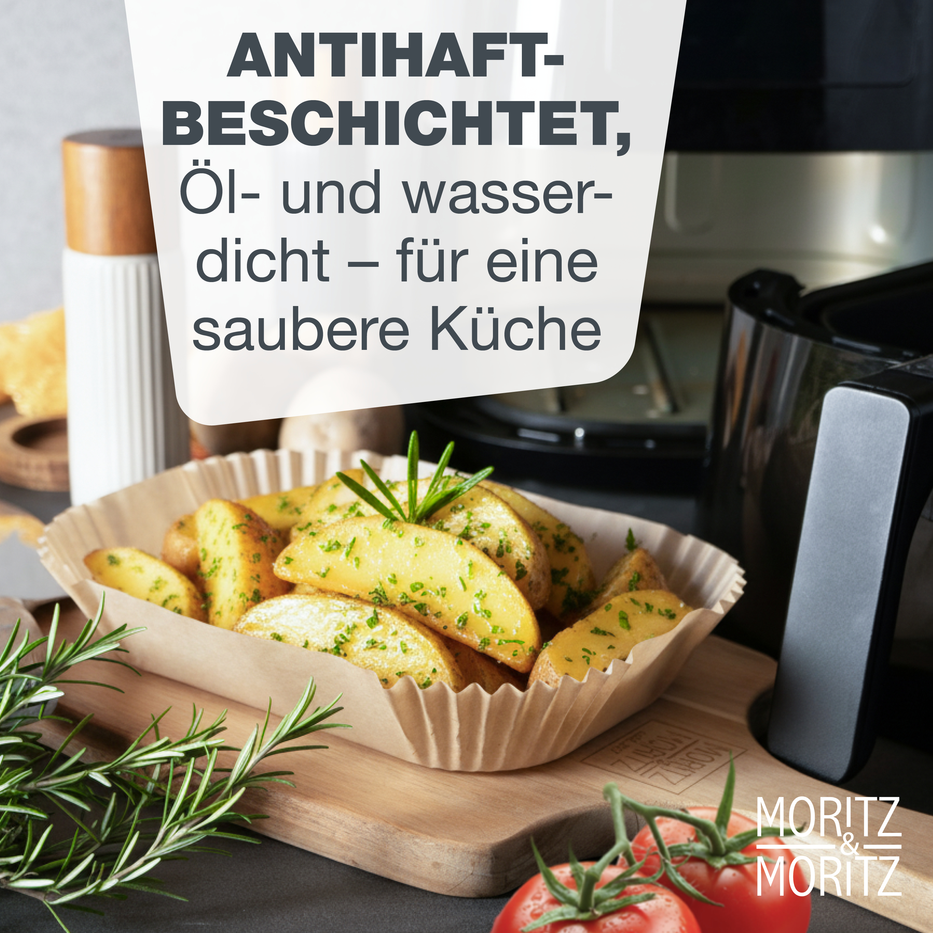 Airfryer Backpapier Rechteckig 20,5x14 cm
