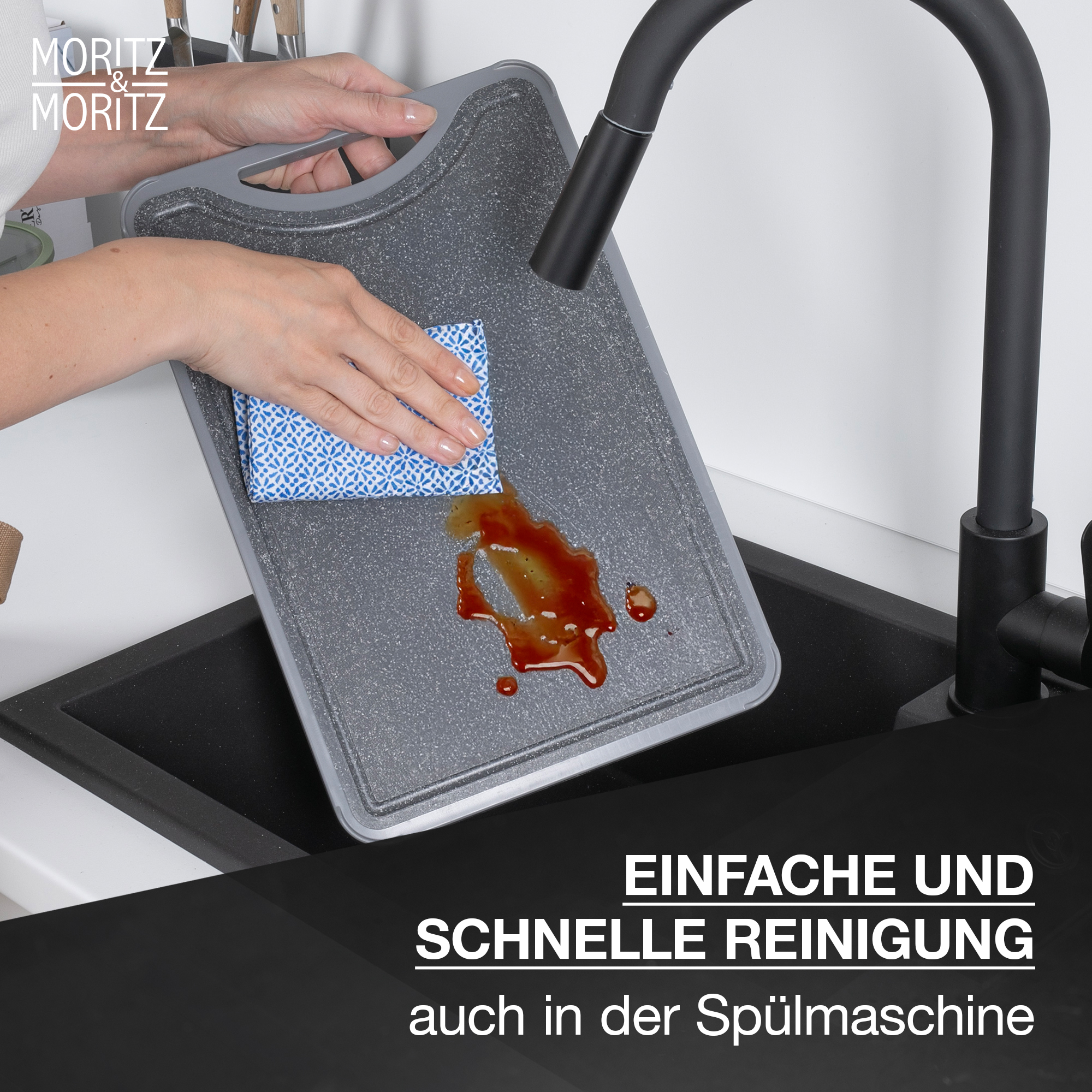 Multifunktionales Schneidebrett Edelstahl