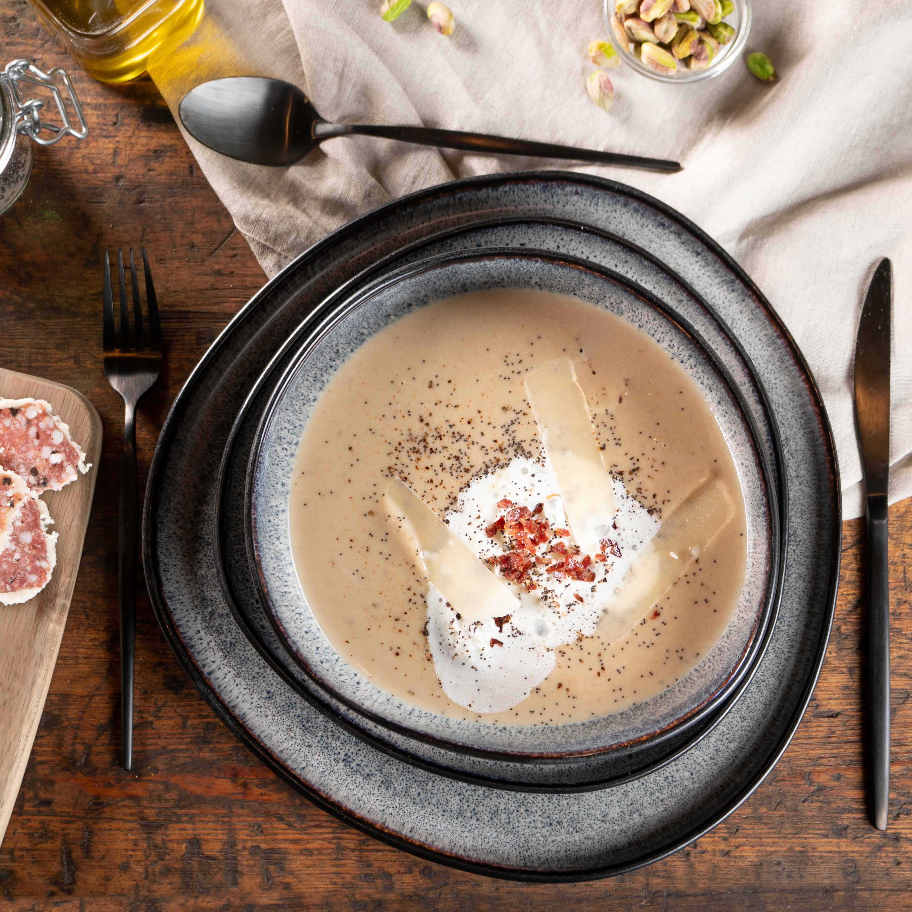 ORGANIC Geschirrset Grau 18tlg.