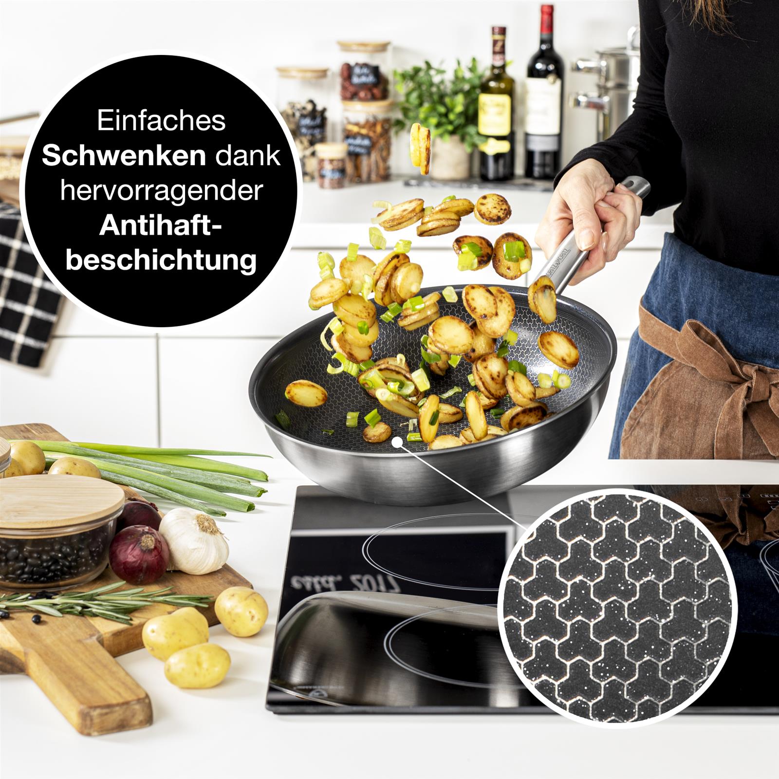 28cm Bratpfanne mit abgerundetem Rand