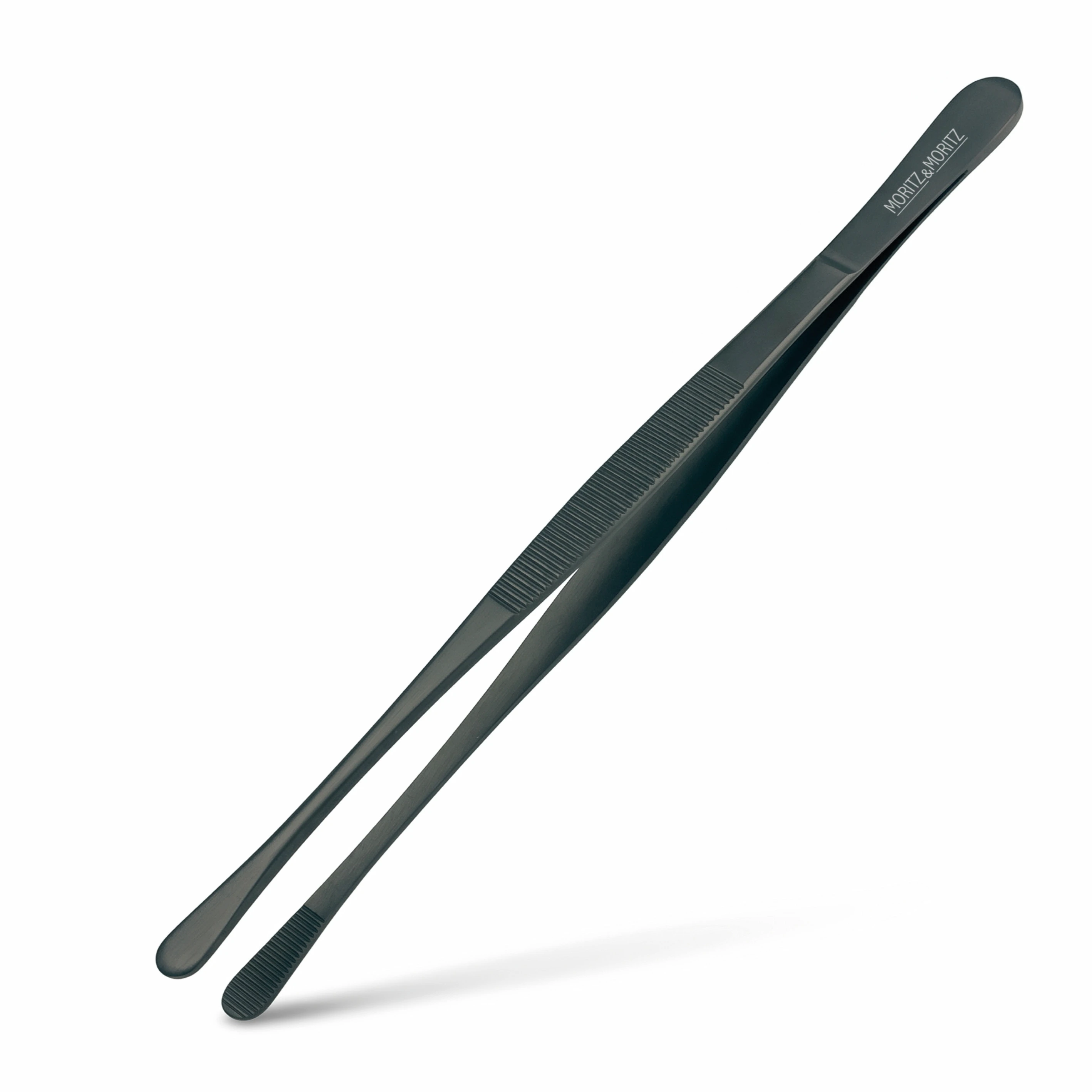Kochpinzette schwarz, 30 cm rund