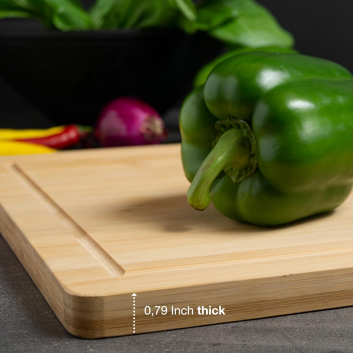 Schneidebrett aus Bambus – 45 x 34 x 1,9 cm