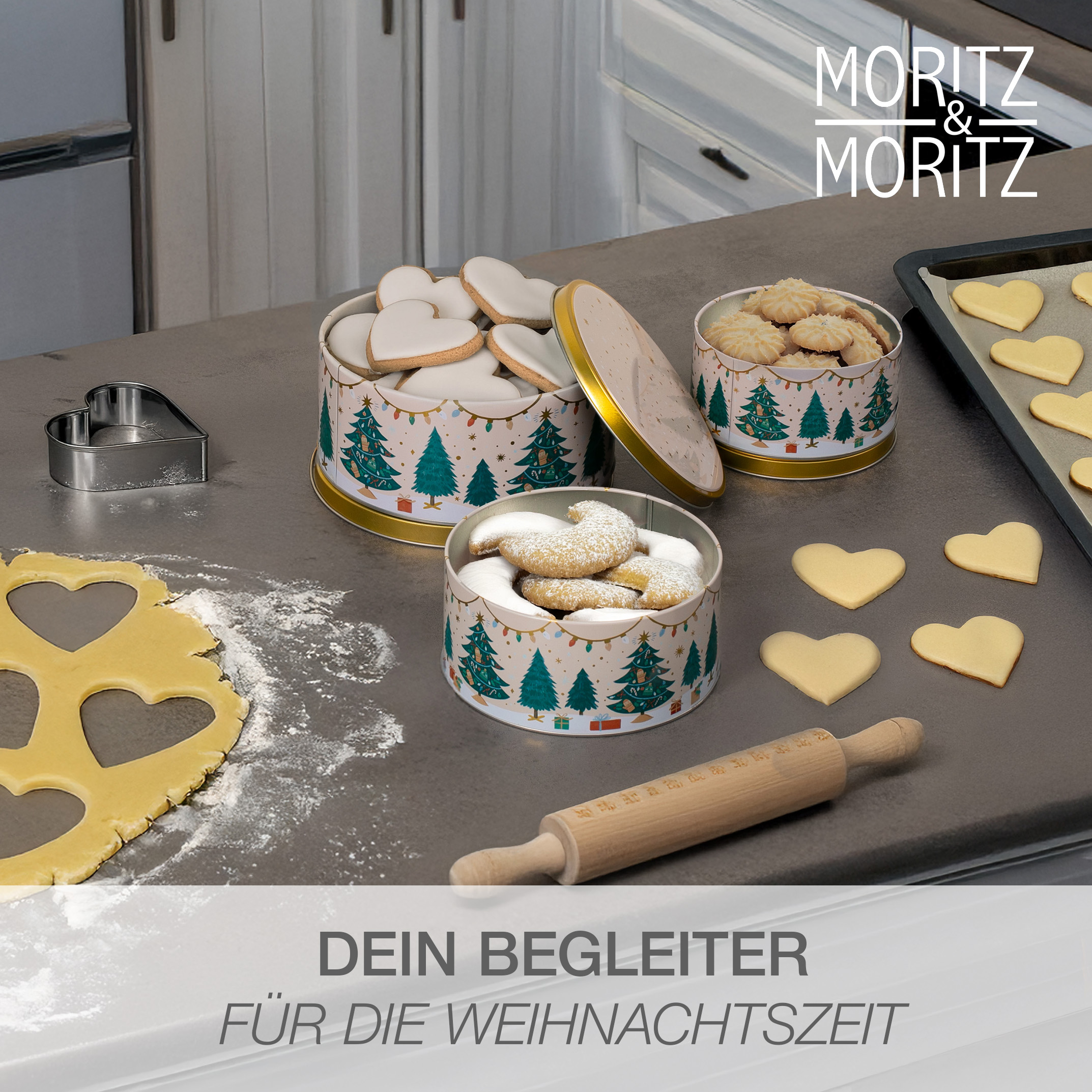 Weihnachts Keksdose 3-teilig