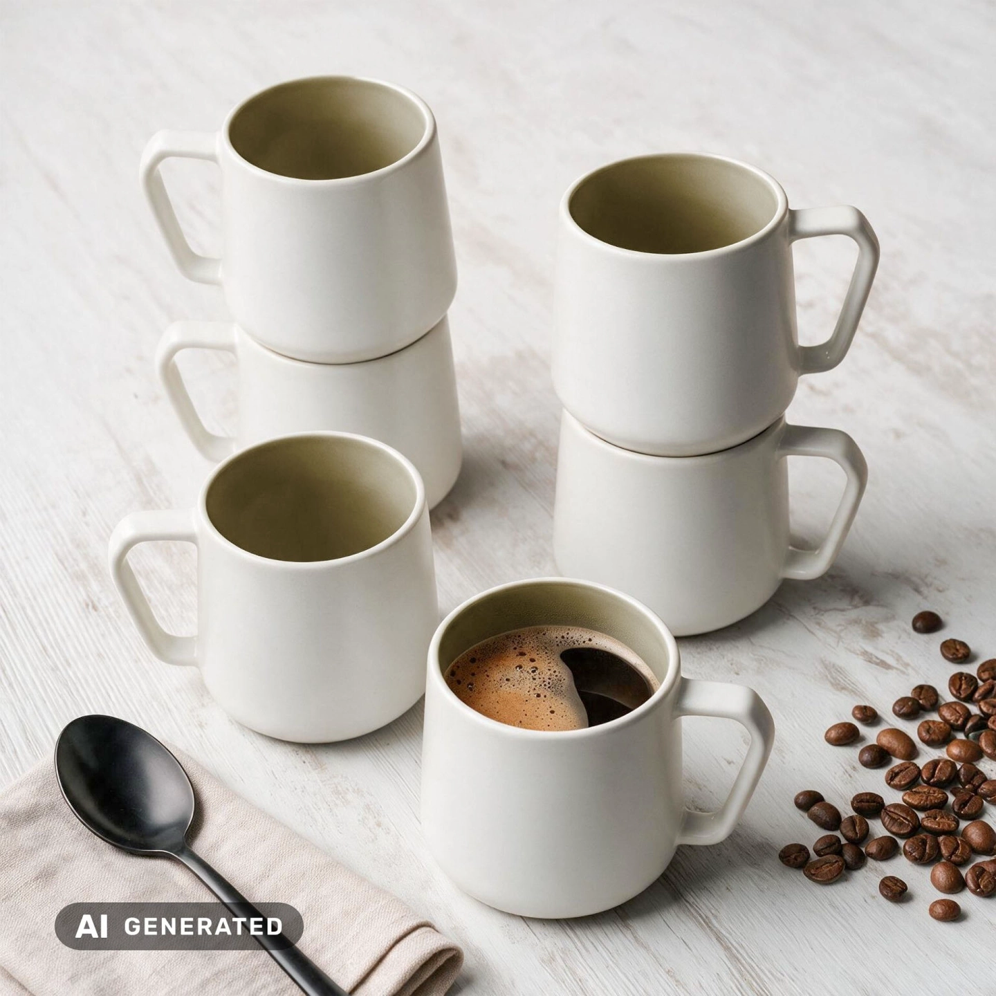 CAVO Kaffeebecher Set 6-teilig Beige