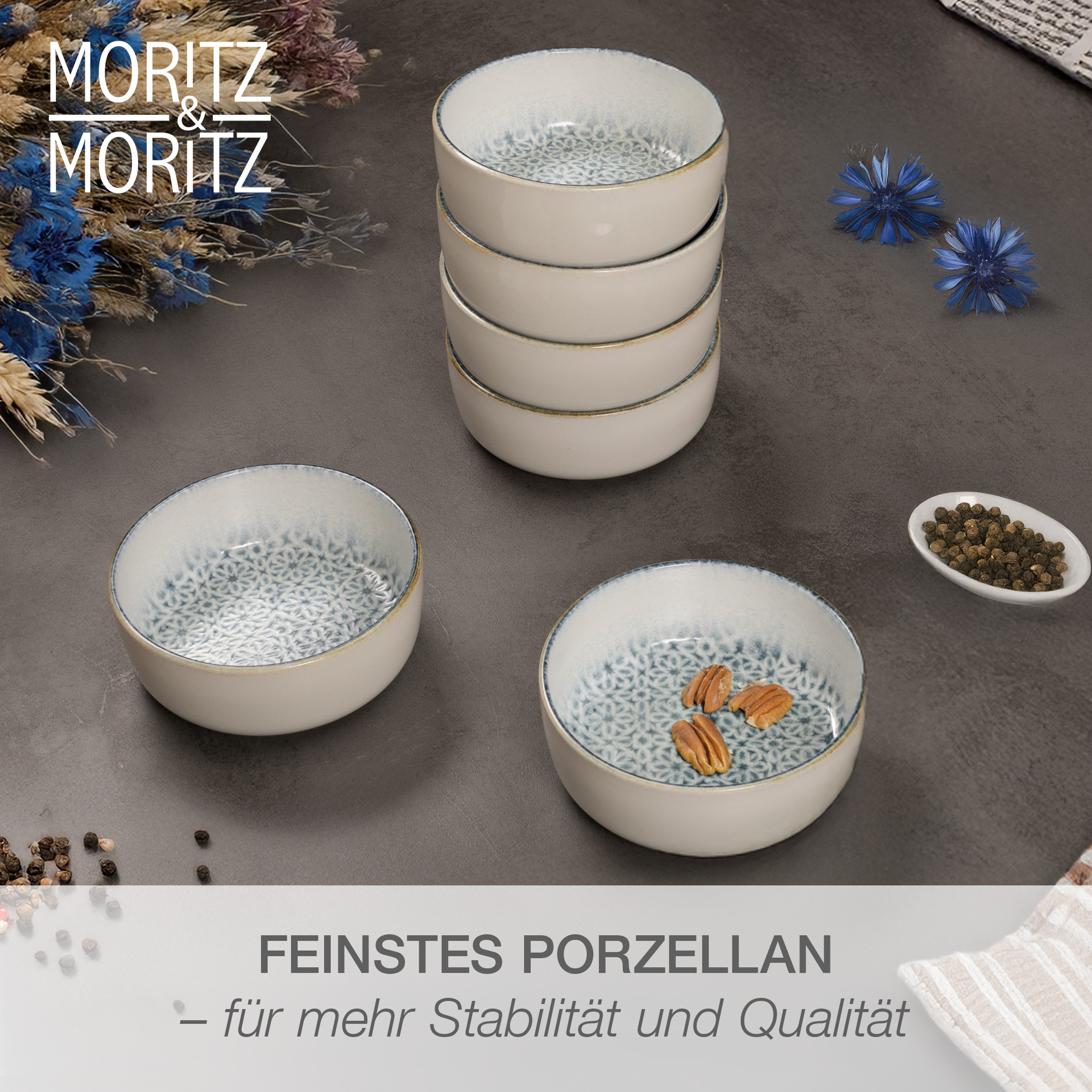 ALHAMBRA Müslibowls 6-teilig blau