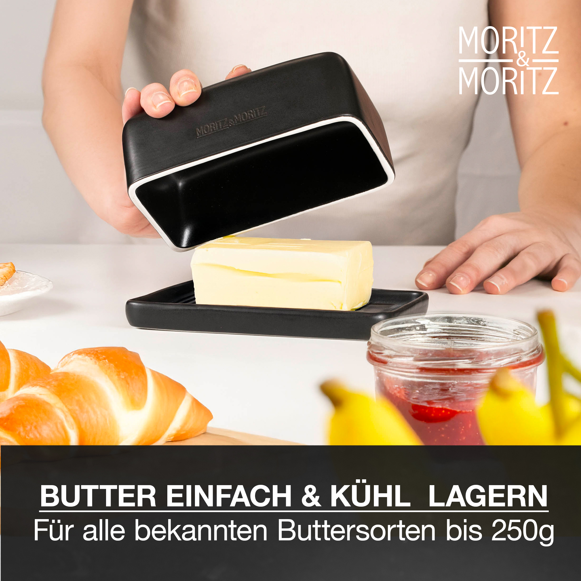 VIDA Butterdose Porzellan 250g
