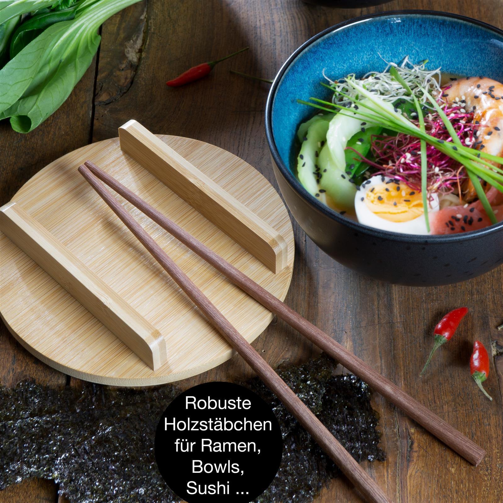 Ramenschale in Blau, Zwei blaue Gourmet-Ramen-Schüsseln mit Deckel, Design, Herstellung, 2-teilig
