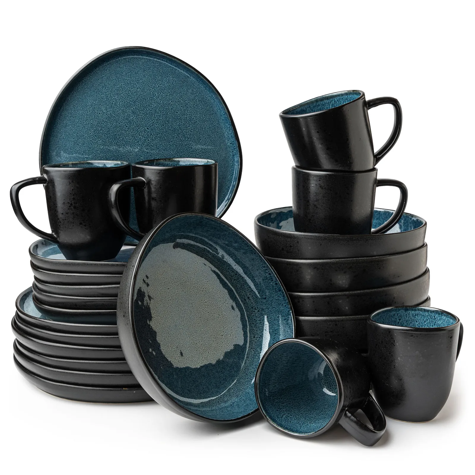 ORGANIC Geschirrset 24-teilig Blau, Bild 1