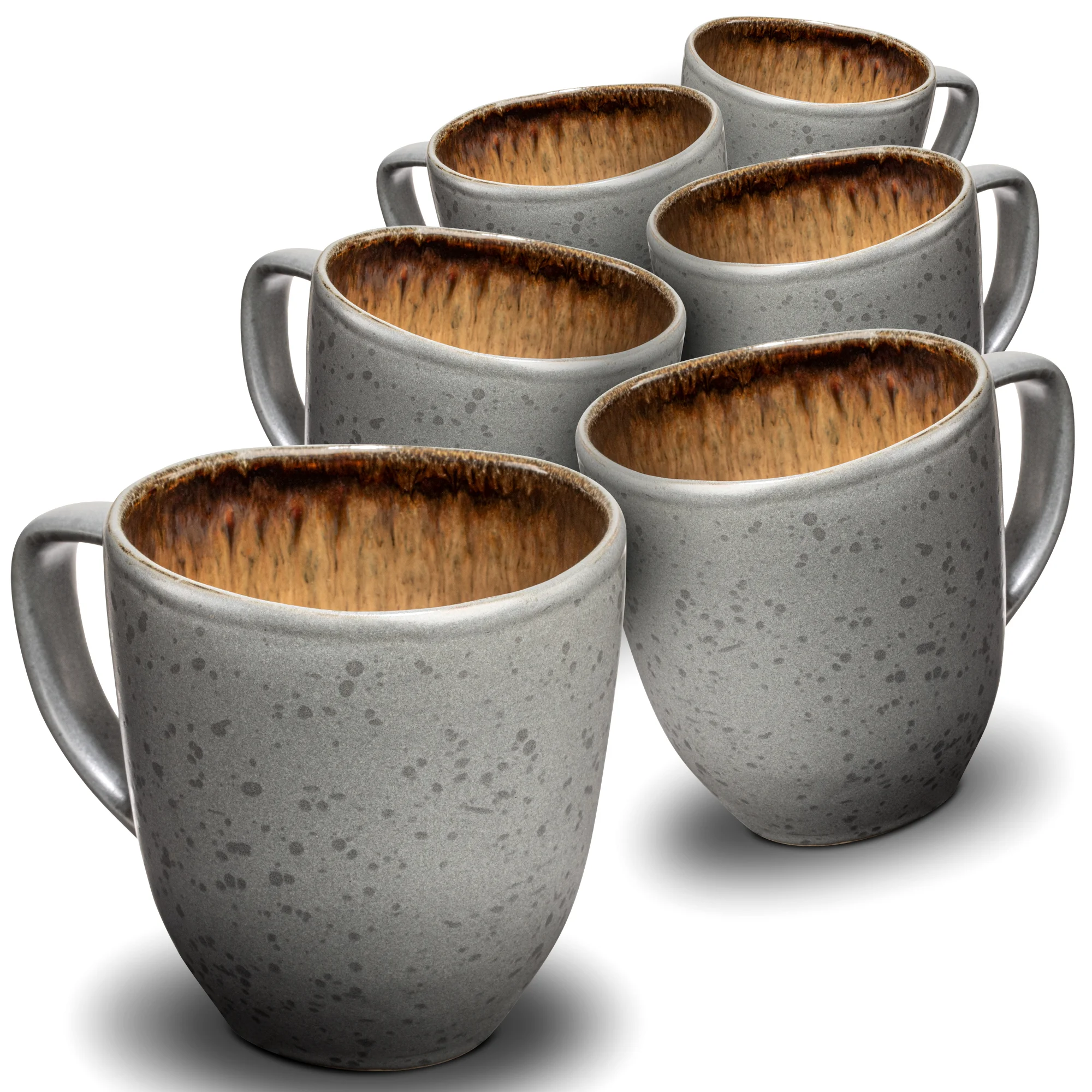 ORGANIC 6tlg Kaffee Tassen Set Beige