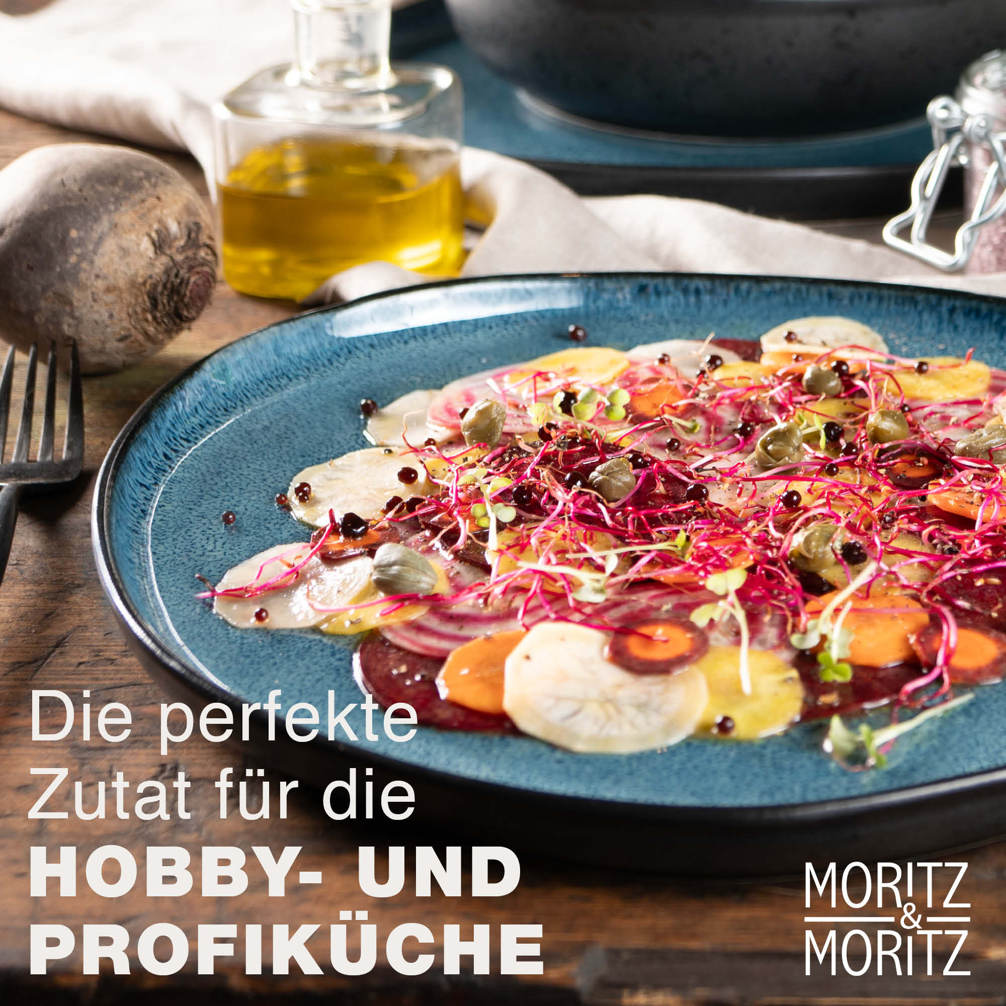ORGANIC 24-teilig Geschirrset mit Tassen Blau
