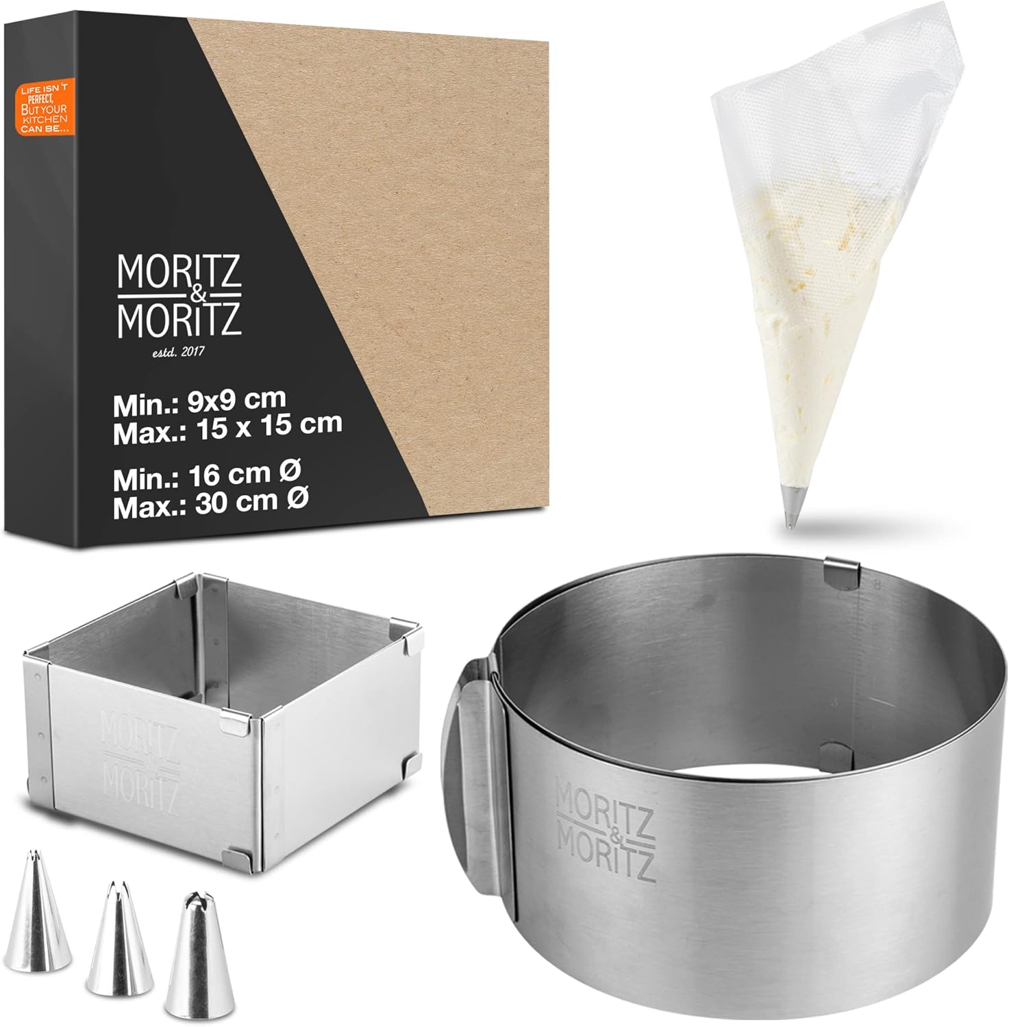 Backrahmen Set eckig und rund