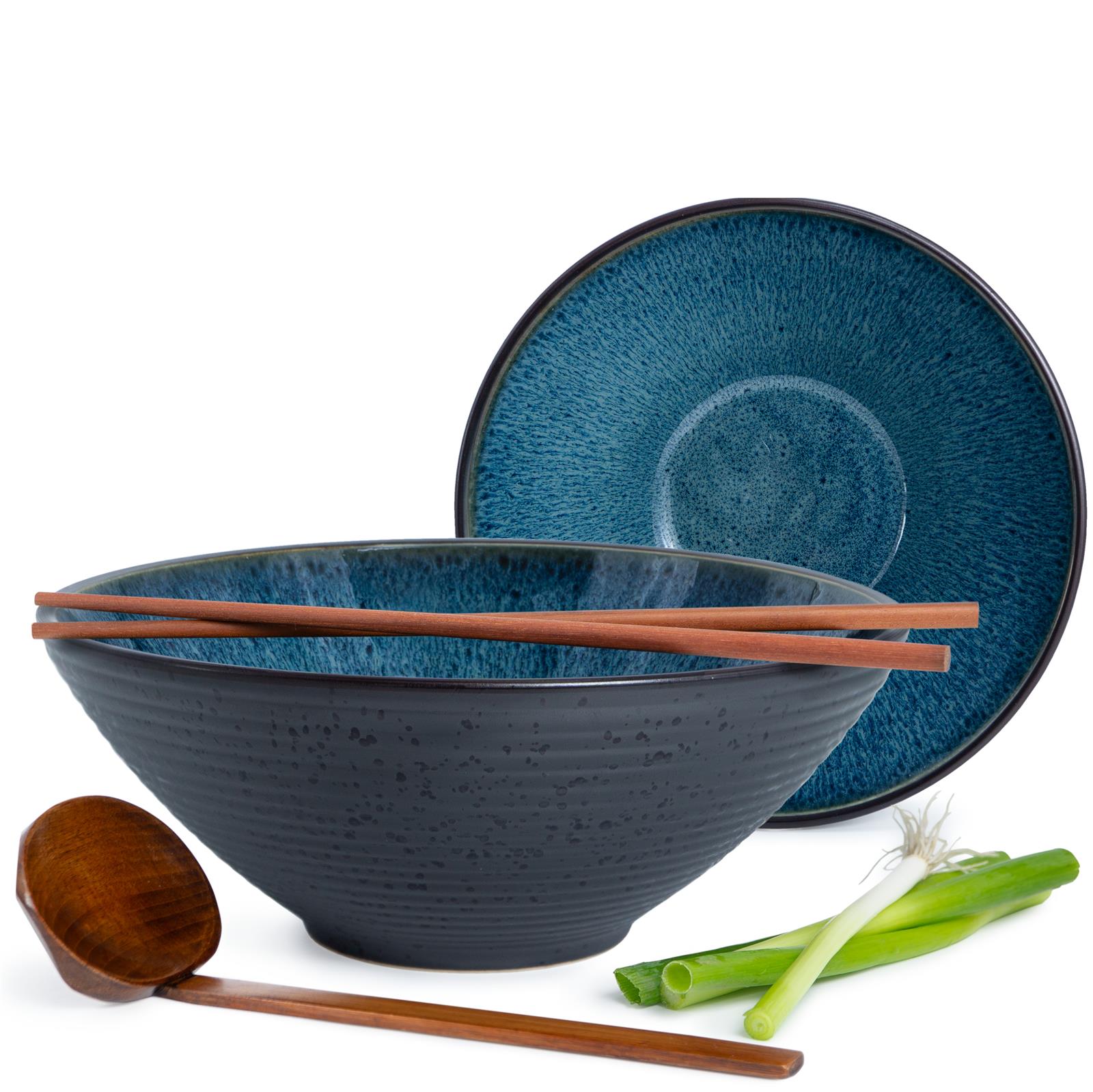 Ramen Schalen 2er Set, mit angerichteter Speise