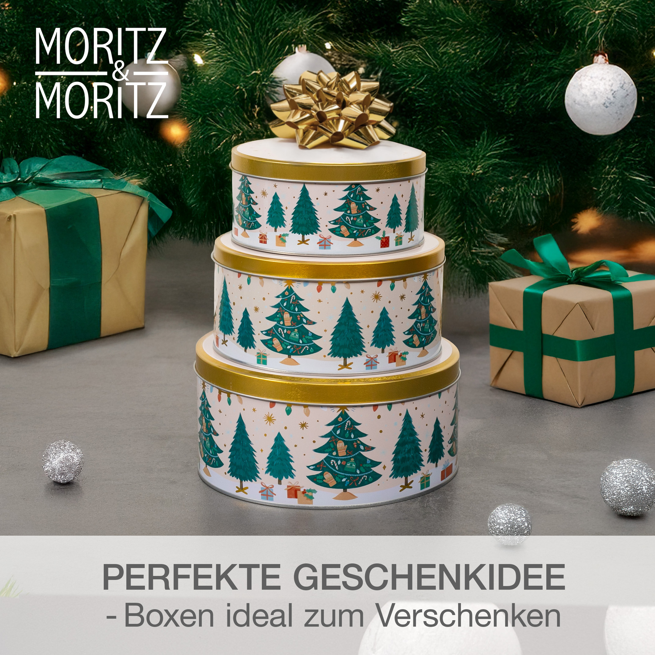 Weihnachts Keksdose 3-teilig