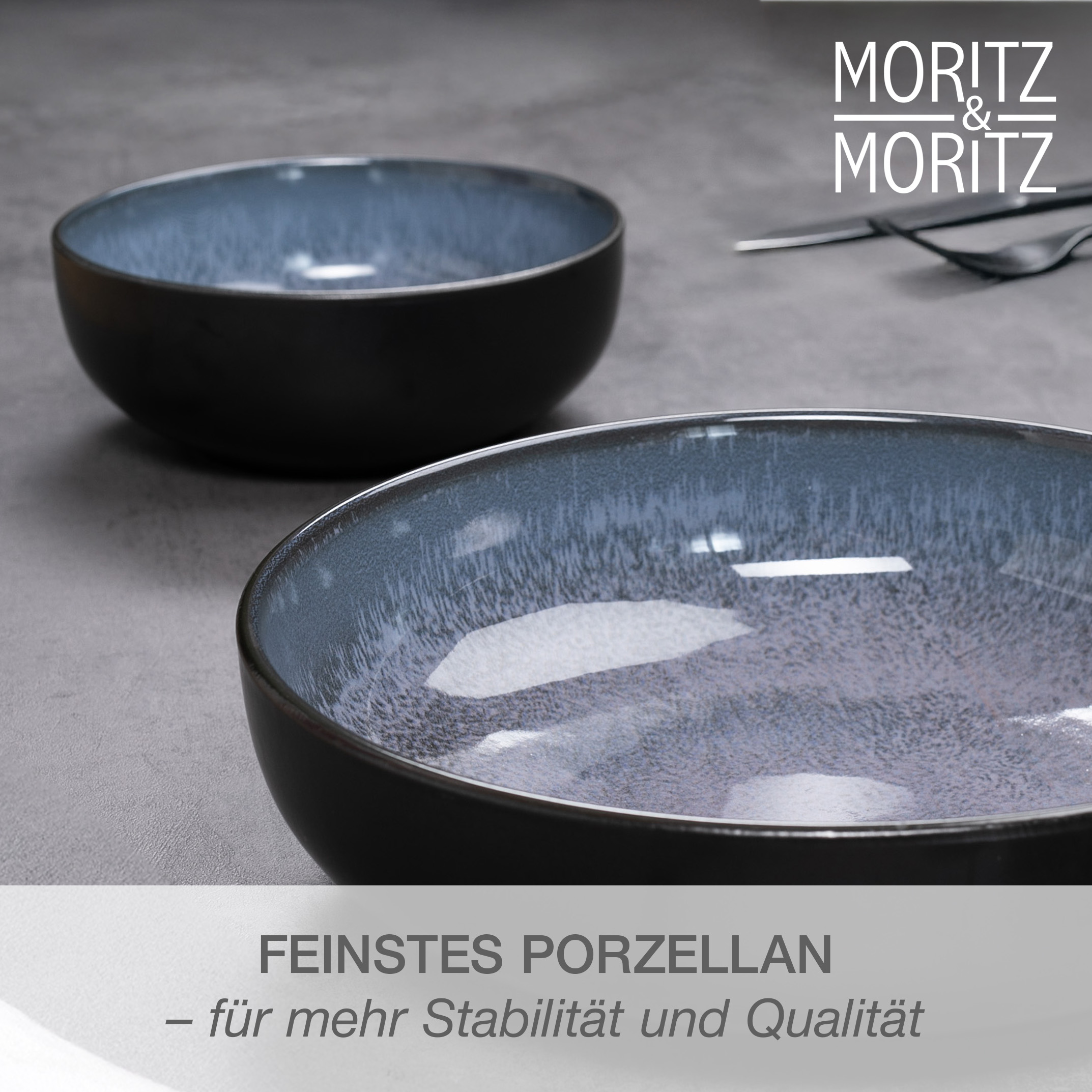 VIDA Servierschale 2-teilig Blau