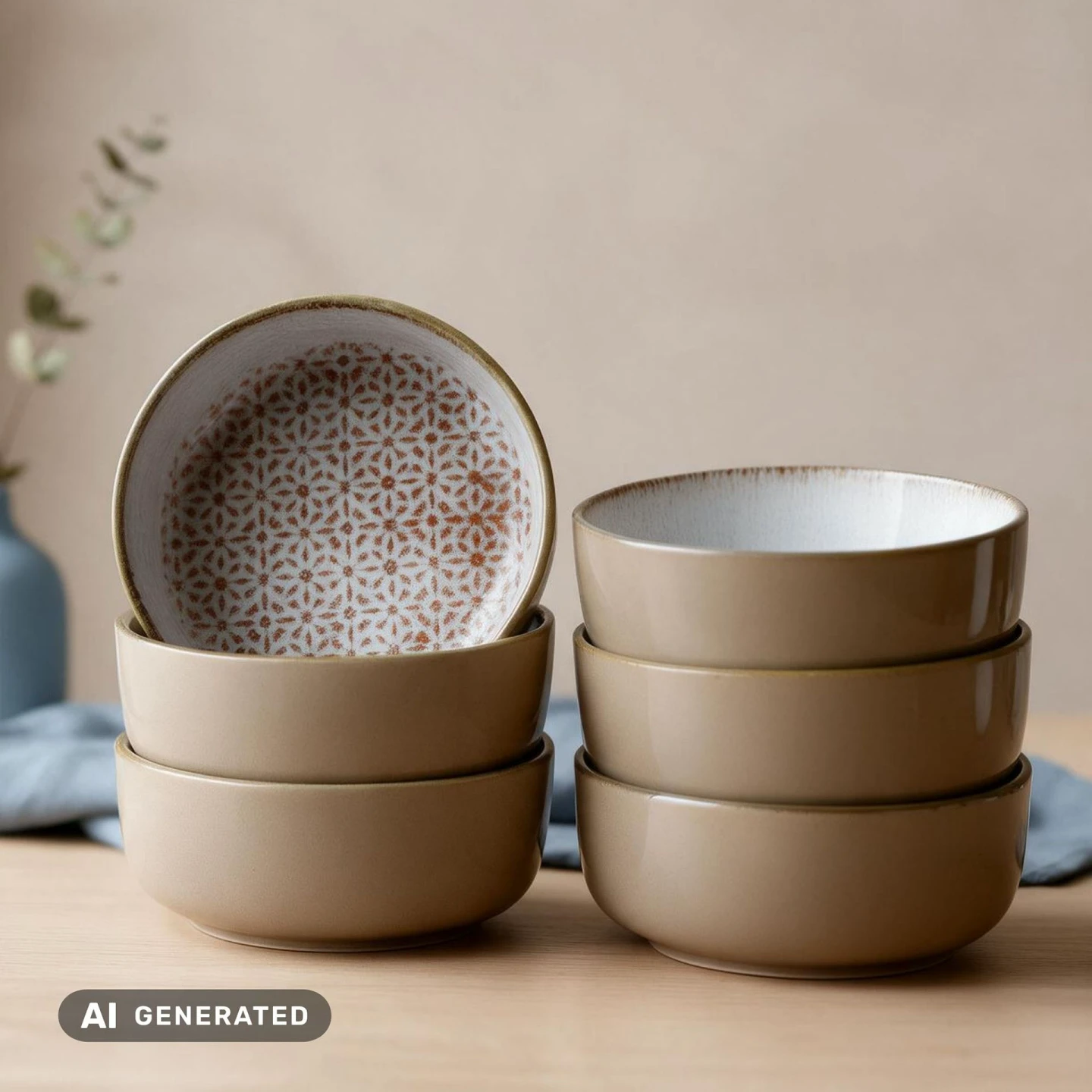ALHAMBRA Müslischalen 6er Set Mousse