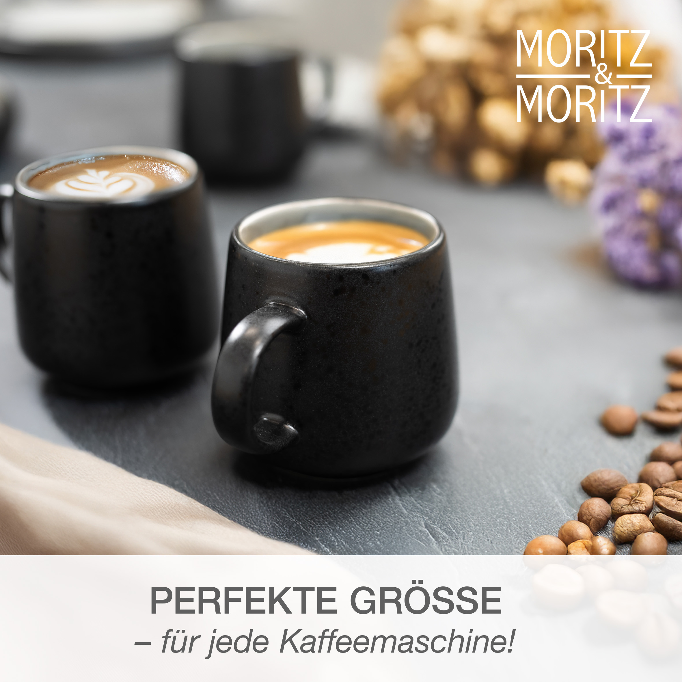 SOLID UNI Kaffee Tassen Set 6-teilig Creme
