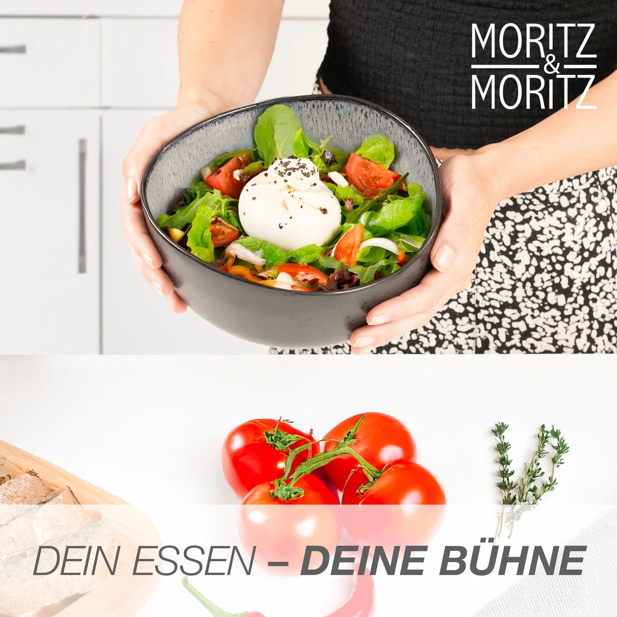 ORGANIC Servierschale 2-teilig Grau, Nahaufnahme der Oberfläche