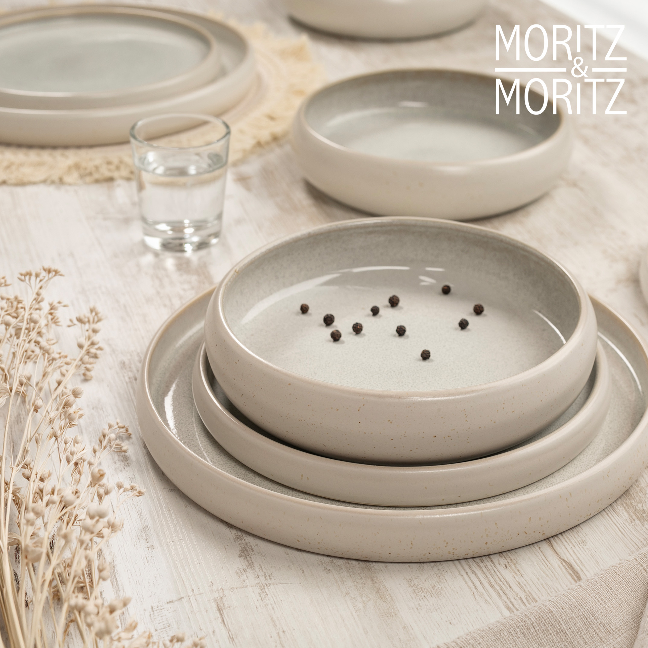 SOLID UNI Geschirrset 18-teilig Creme
