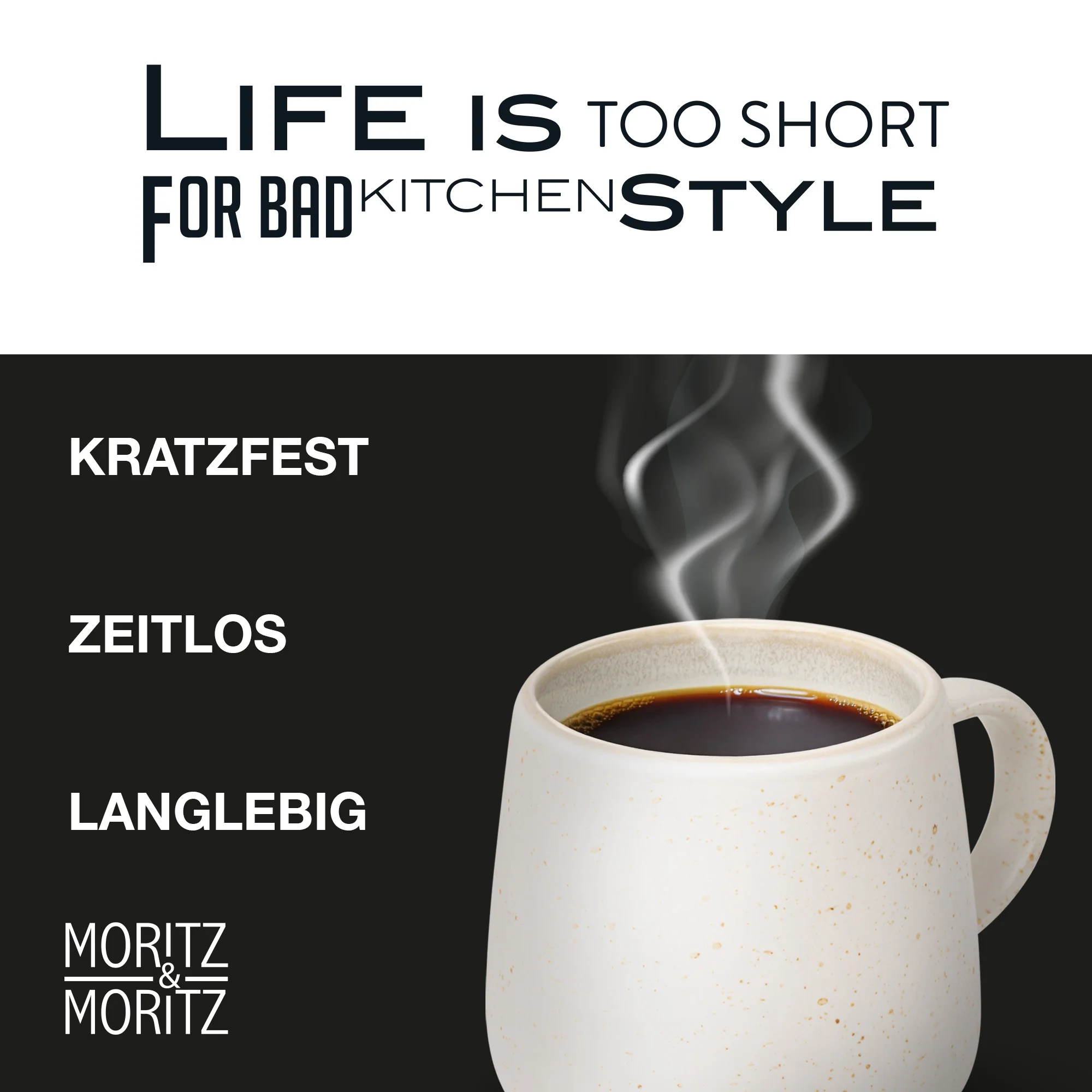 SOLID UNI Kaffee Tassen Set 6-teilig Creme, zwei Glasflaschen Gin stehen nebeneinander auf einem weißen Hintergrund