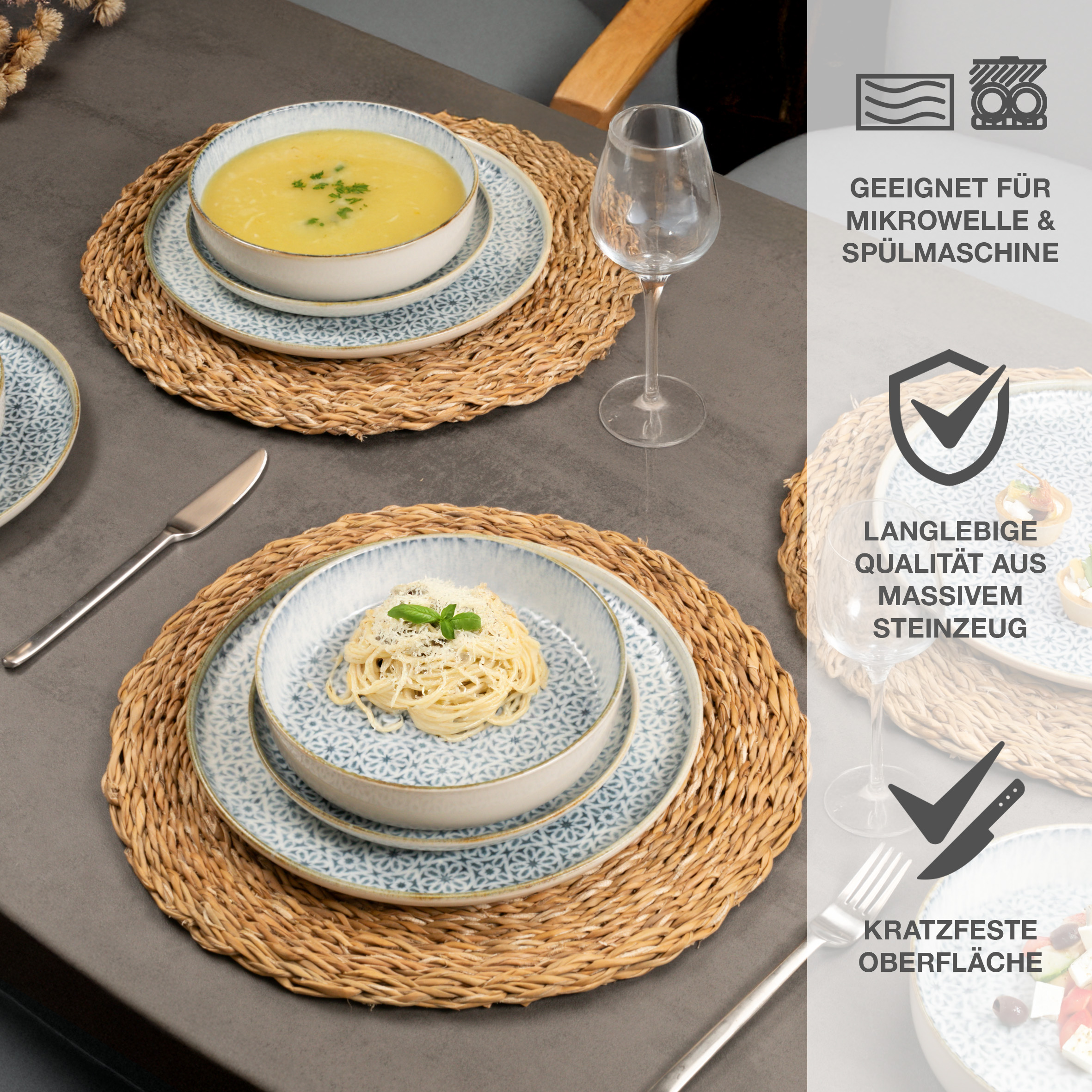 ALHAMBRA 18-teilig Geschirrset Blau
