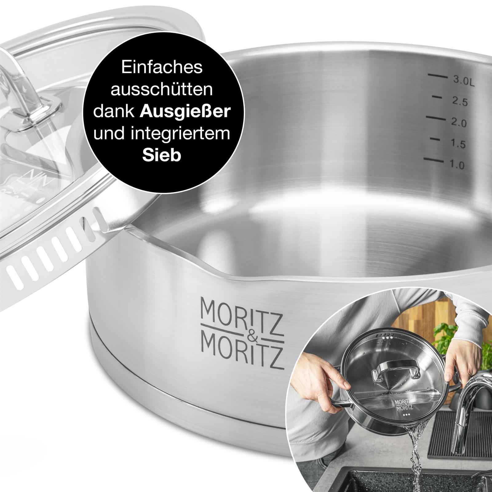 Bild einer Servierpfanne mit Deckel, 24 cm, hochwertige Antihaftbeschichtung, elegantes Design, ideal zum Braten und Servieren von Speisen, langlebige Materialien, energiesparend, für alle Herdarten geeignet.