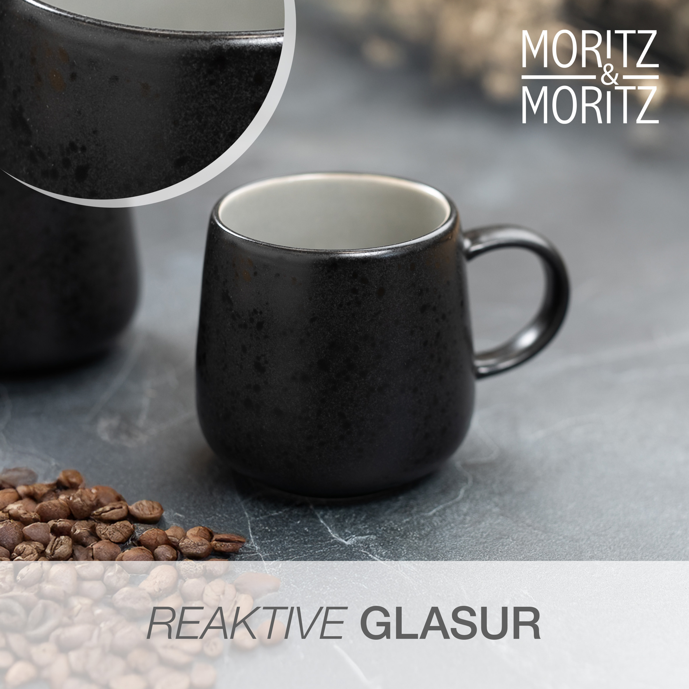 SOLID UNI Kaffee Tassen Set 6-teilig Creme