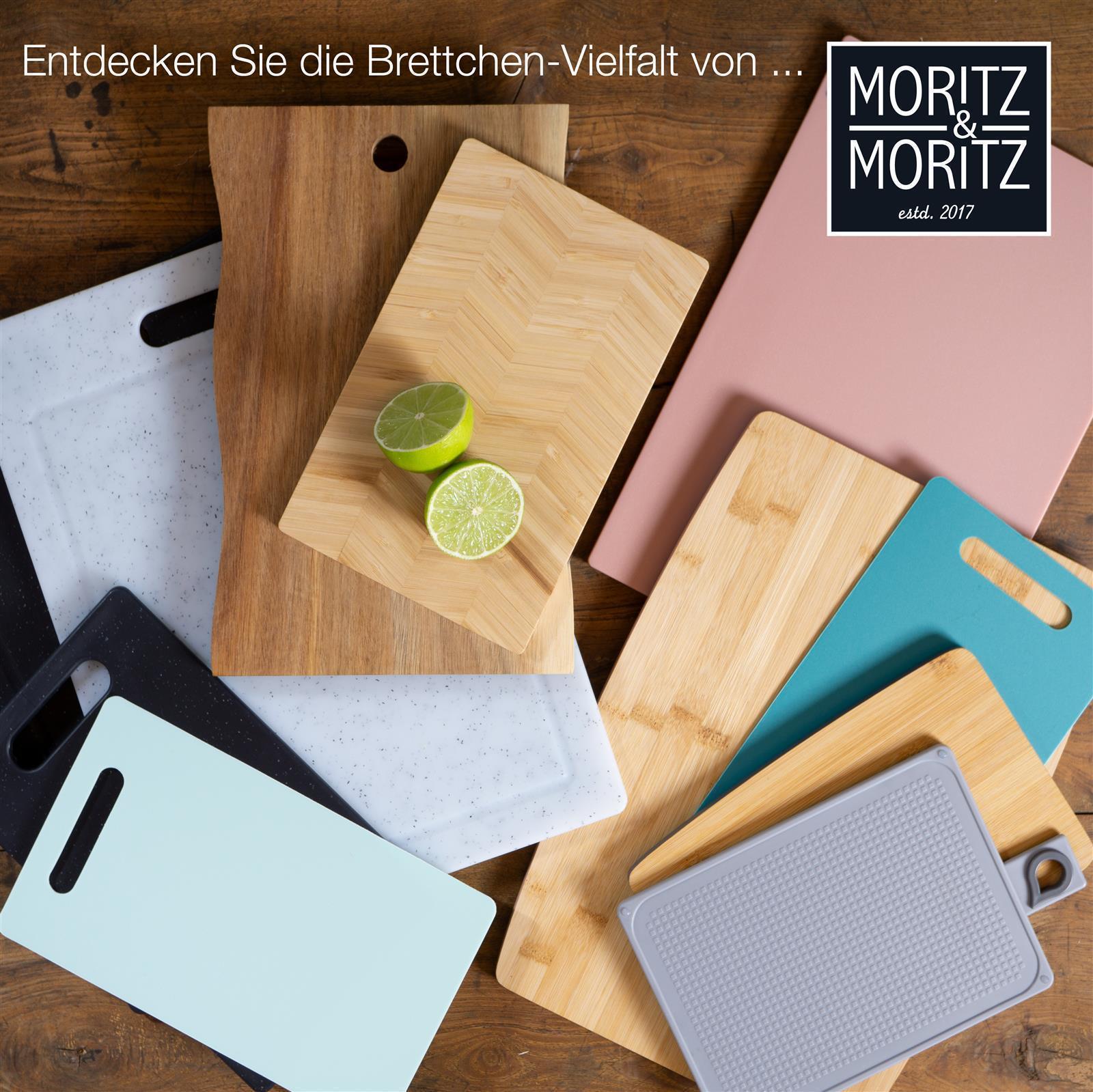 Schwarz-glänzendes Granit-Schneidebrett 2er-Set mit elegantem Design und rutschfesten Gummifüßen