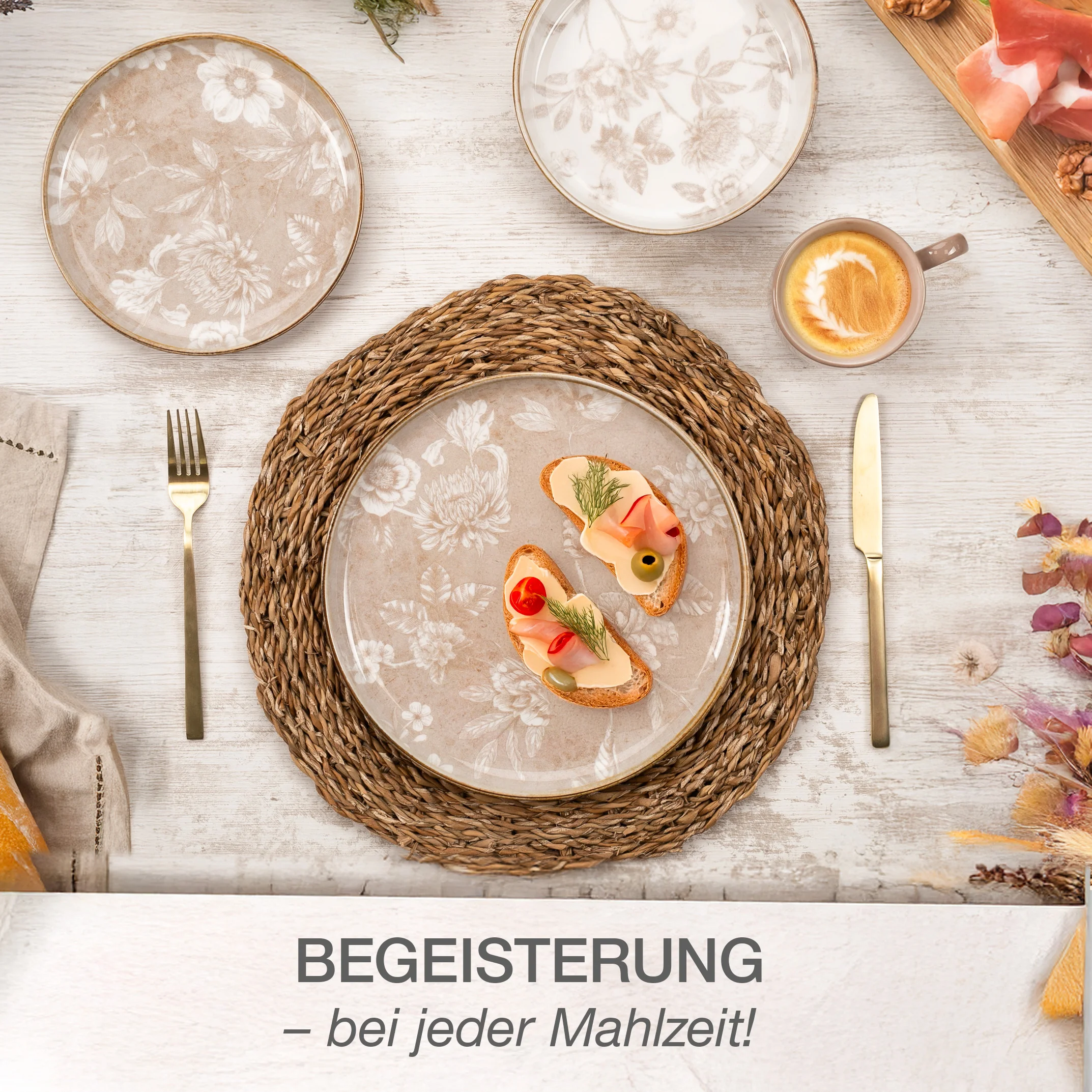 MARIELLA Geschirrset 48-teilig, in der Hand gehalten