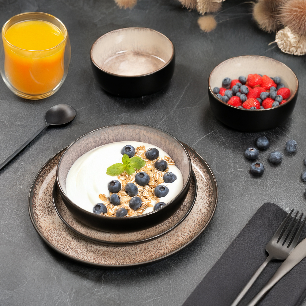 VIDA Geschirr Set 36-Teilig, Beige