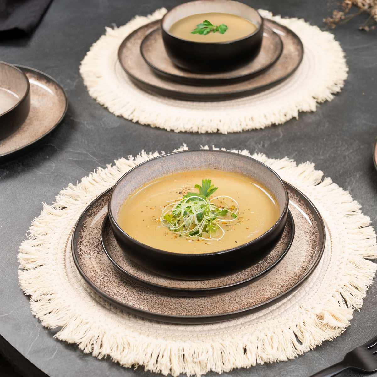 VIDA Geschirr Set 36-Teilig, Beige