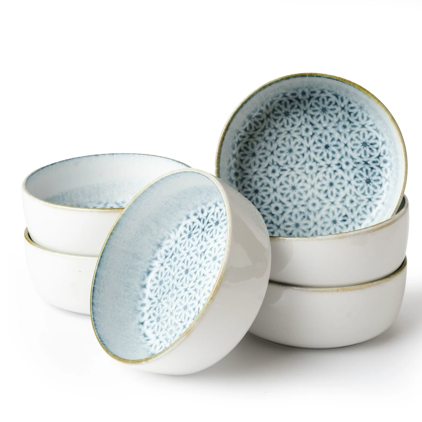 ALHAMBRA Müslischalen Set 6-teilig Porzellan Blau