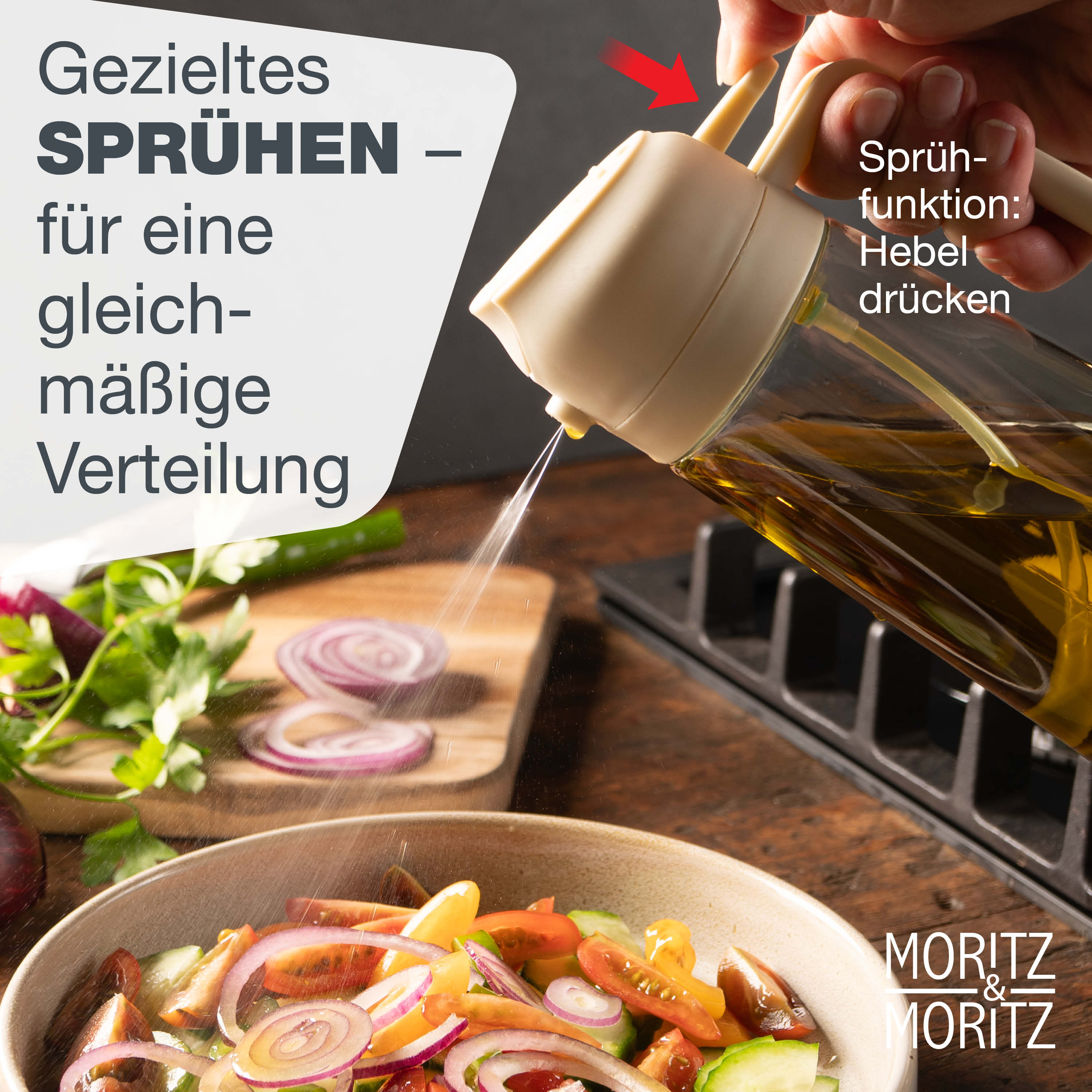 Ölsprüher Glas 470ml cream