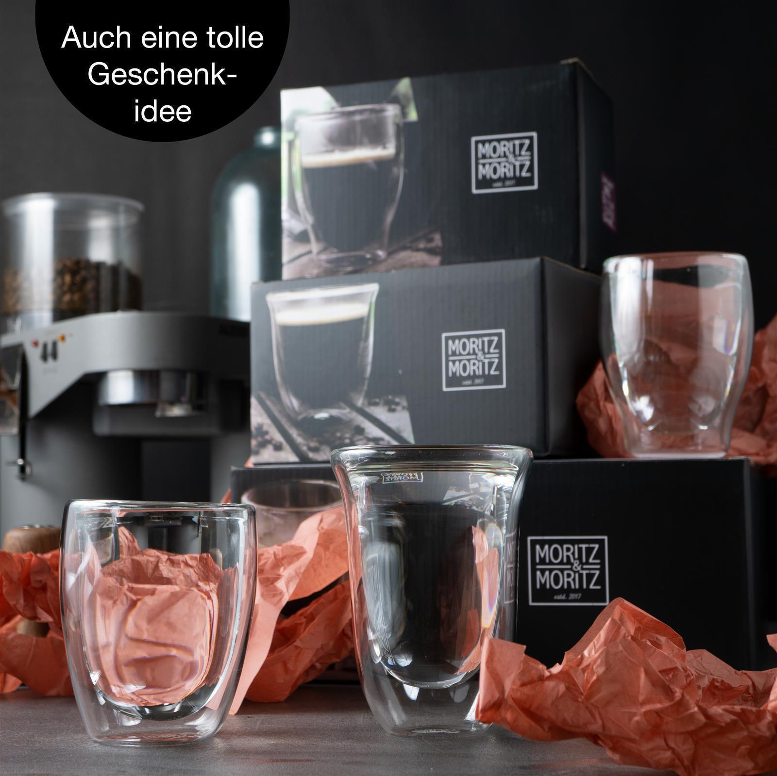 Zwei Torino 250ml Gläser von Moritz und Moritz auf weißem Hintergrund, elegantes Design, perfekt für stilvolle Tischdekoration und besondere Anlässe.