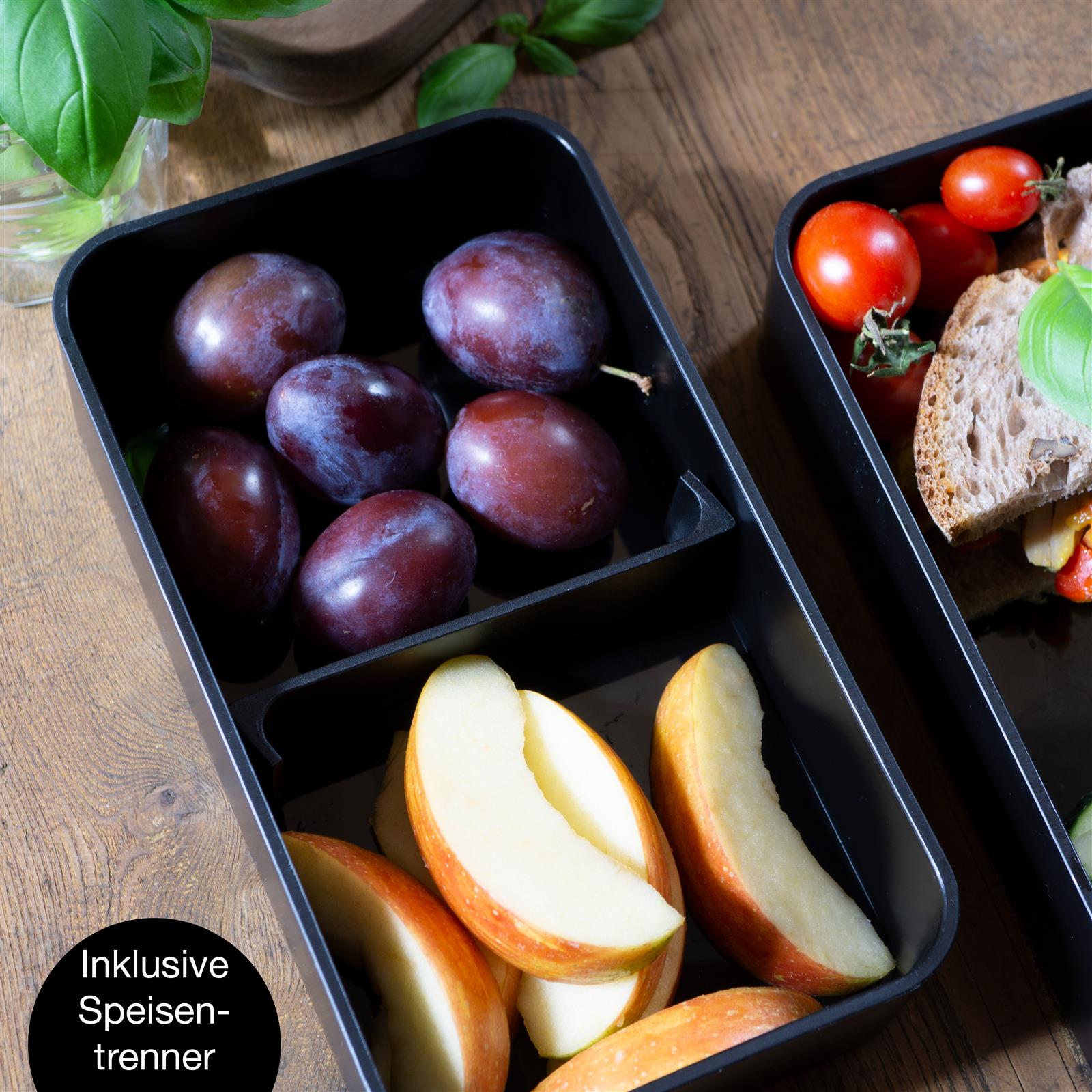 Sushi-Geschirr, Bento Box mit Sushirollen, Edamame, Obst und Gemüse, Japanische Lunchbox für ausgewogene Mahlzeit
