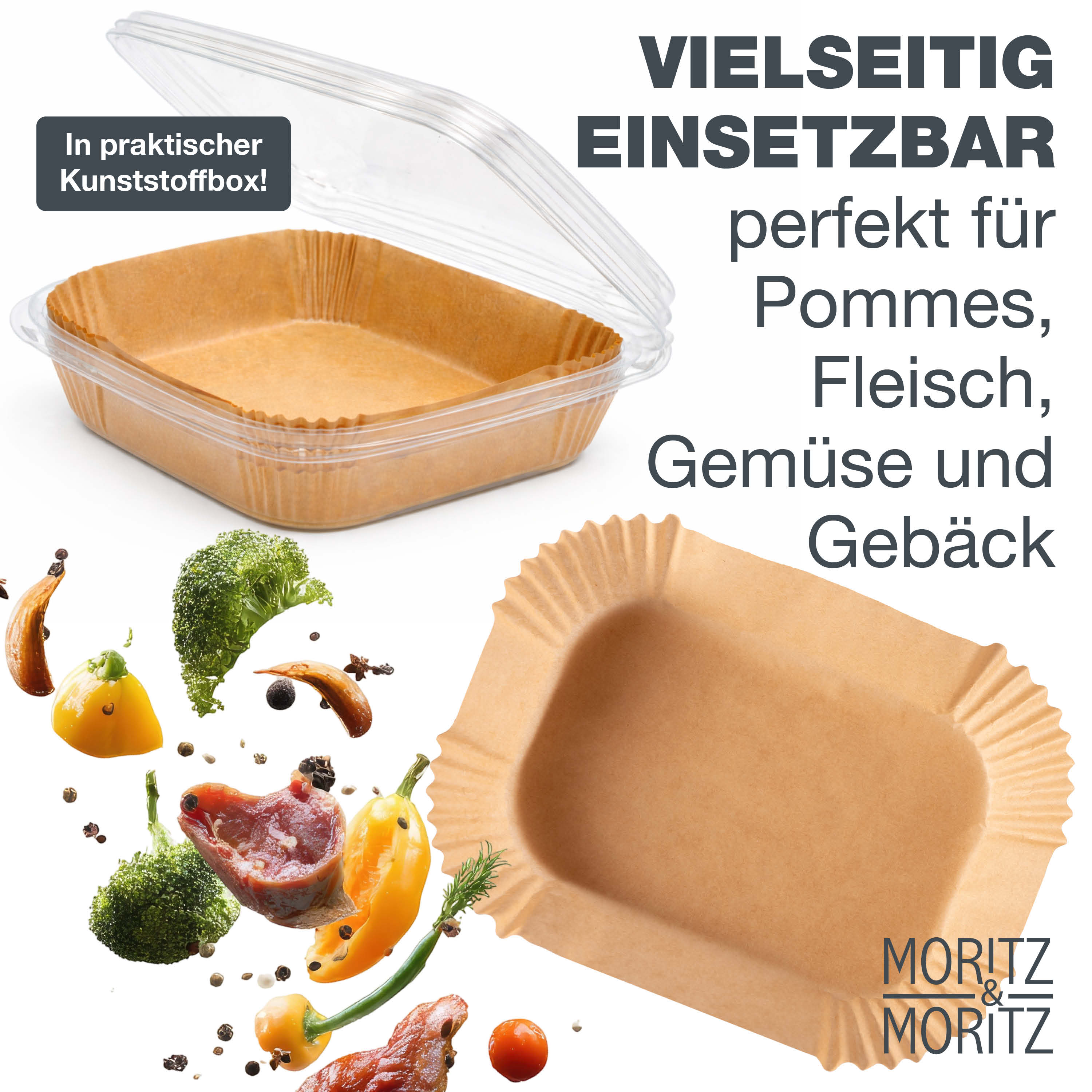 Airfryer Backpapier Rechteckig 20,5x14 cm