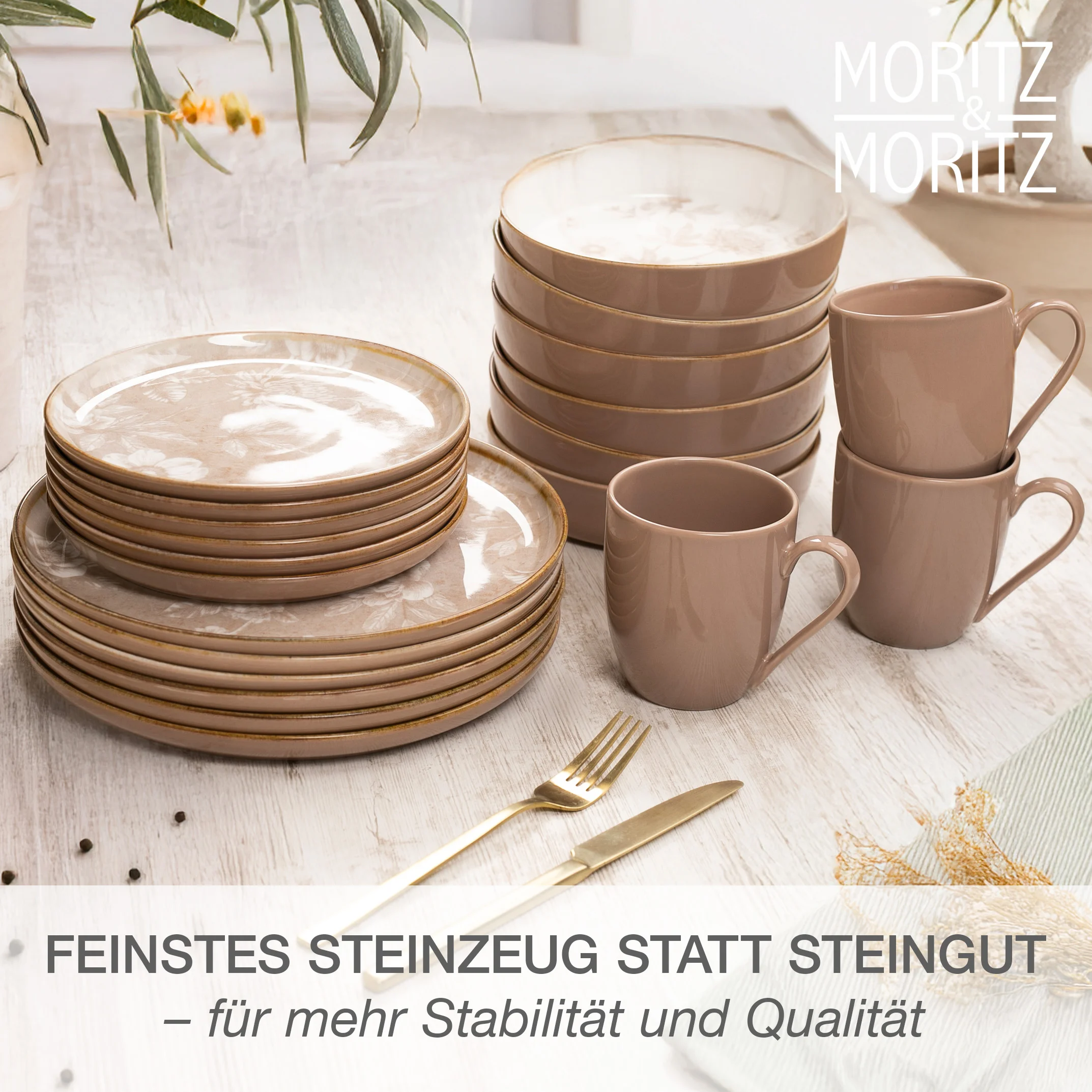 MARIELLA Geschirrset 48-teilig, im Geschirrkorb der Spülmaschine