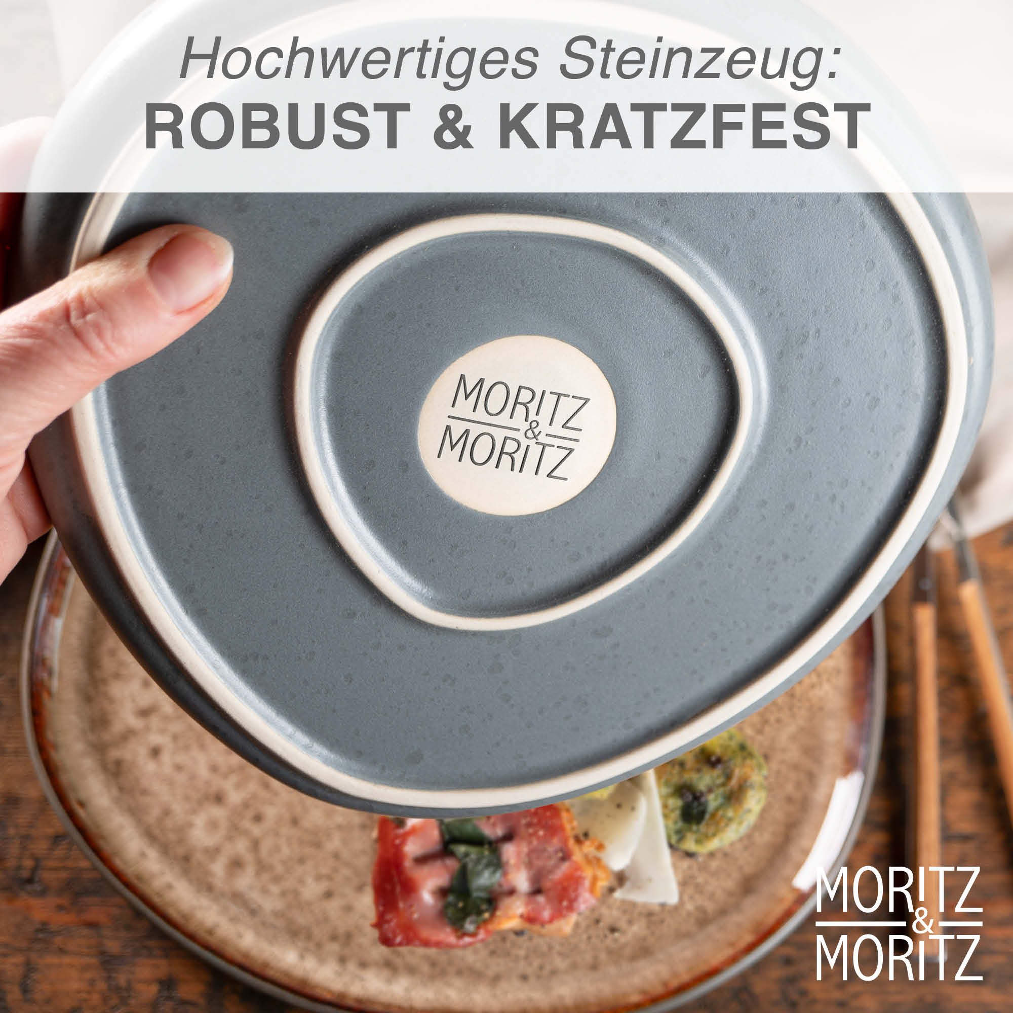 ORGANIC 24-teilig Geschirrset mit Tassen Beige