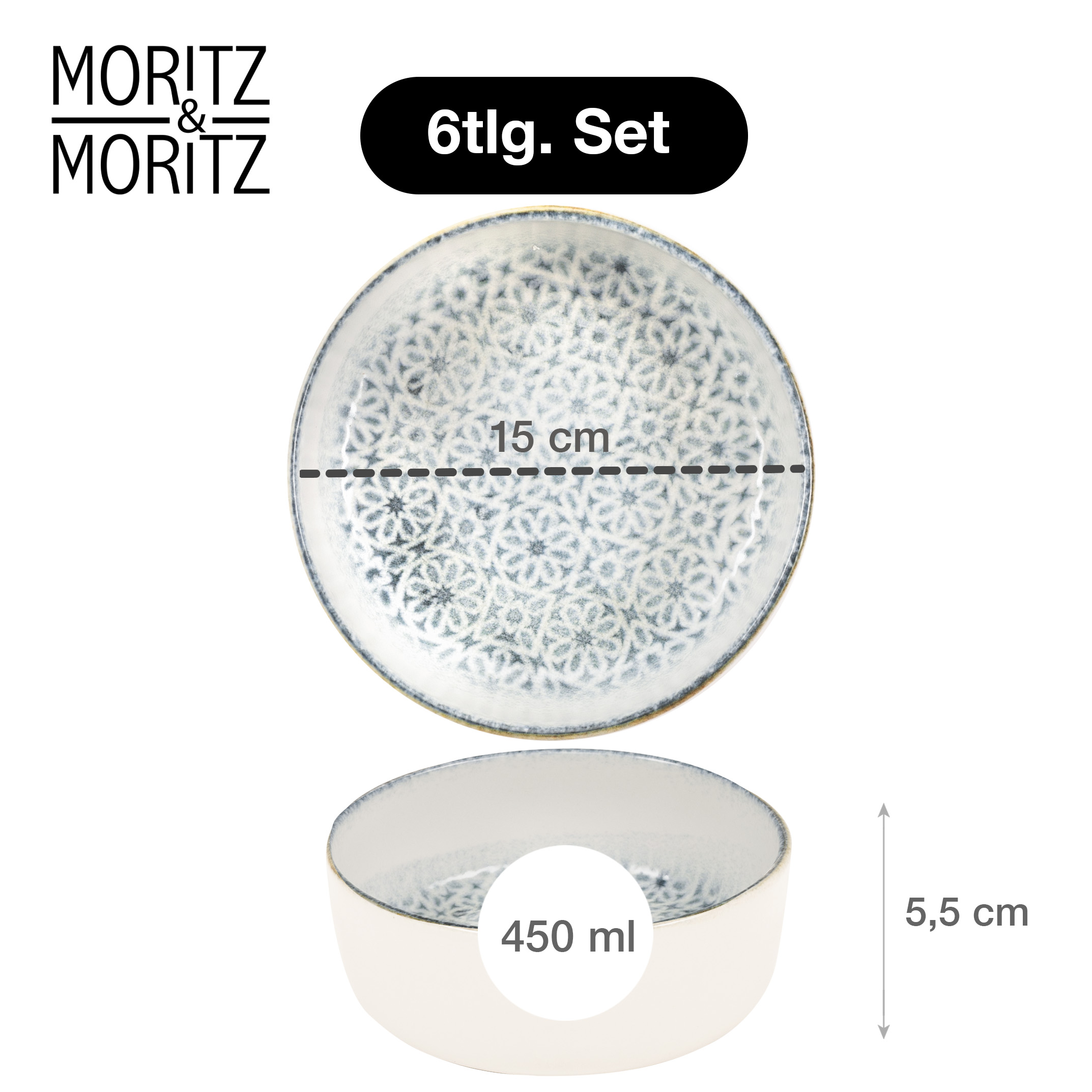 ALHAMBRA Müslibowls 6tlg blau