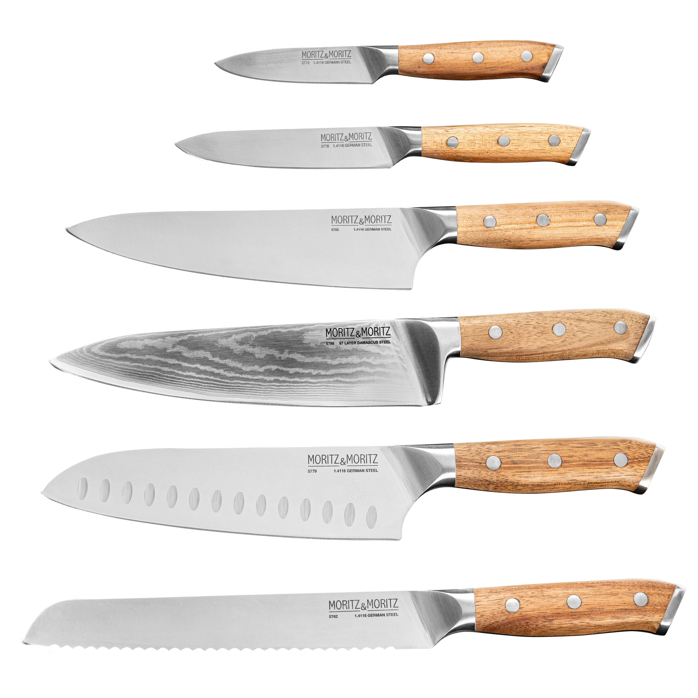 Messerset 6-teilig – Scharfe Küchenmesser mit Stil Messerset 6-teilig – Scharfe Küchenmesser mit Stil