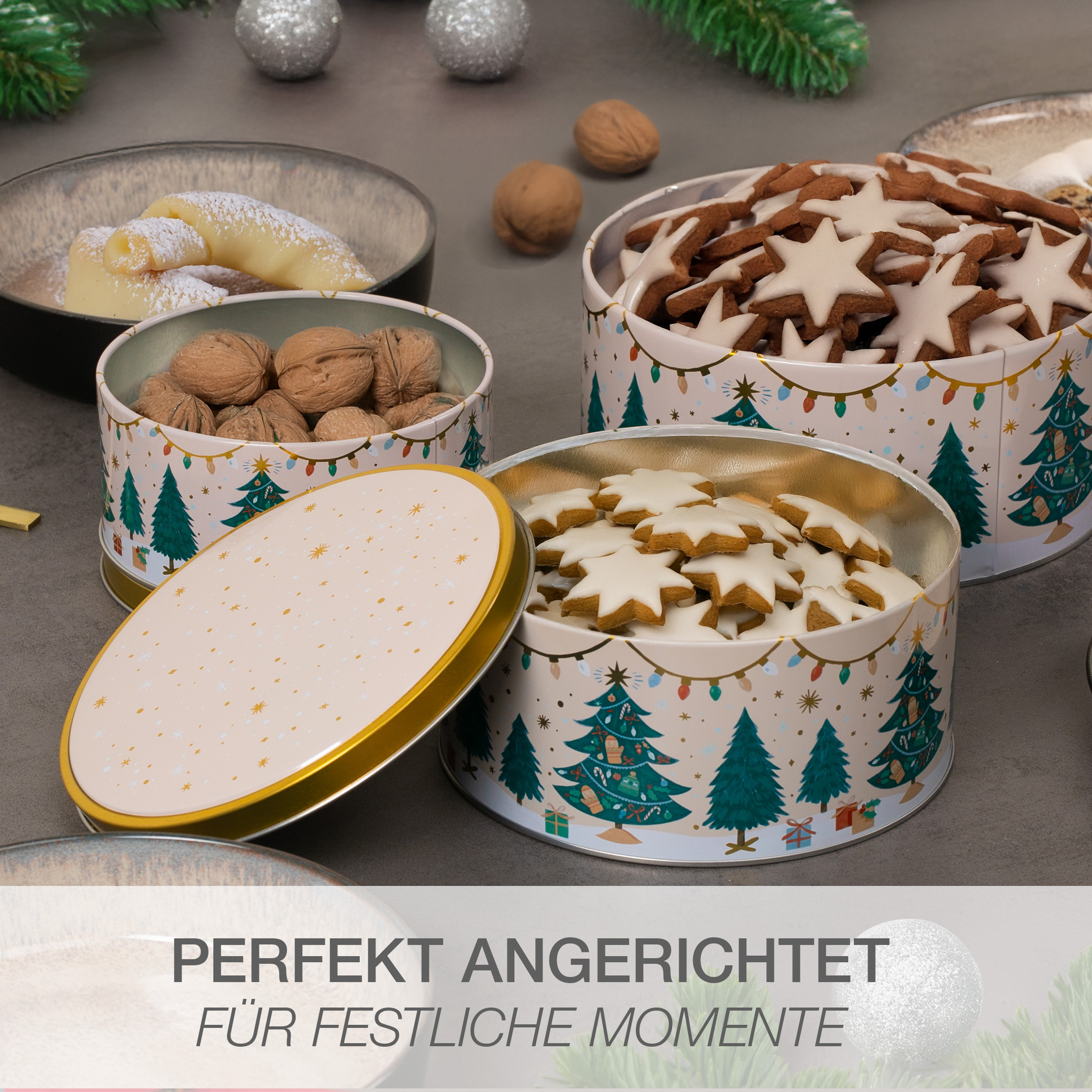 Weihnachts Keksdose 3-teilig