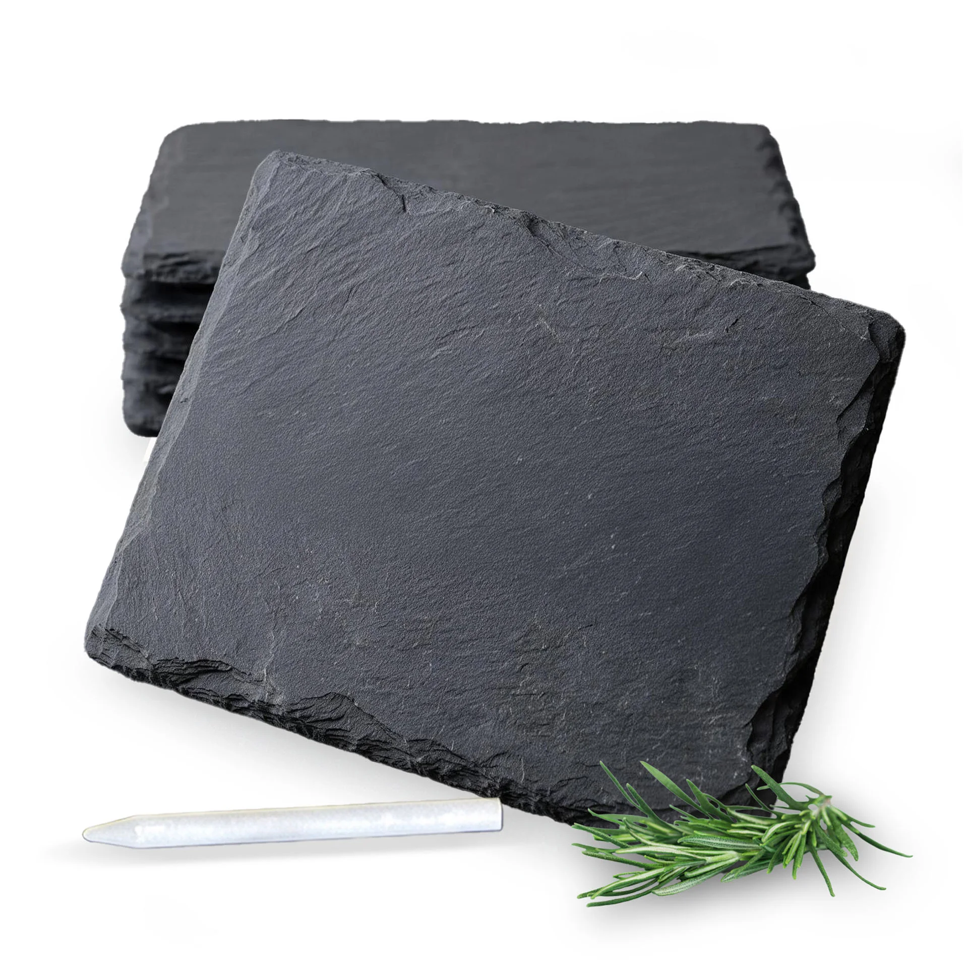 Schieferplatten 6er Set 40 x 30 cm Basil