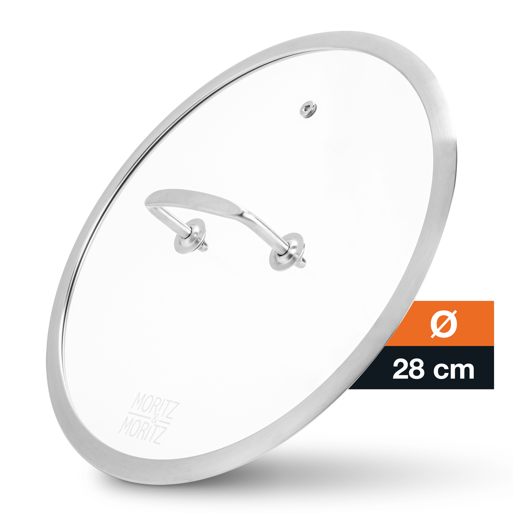 Pfannendeckel 28cm, vor weißem Hintergrund