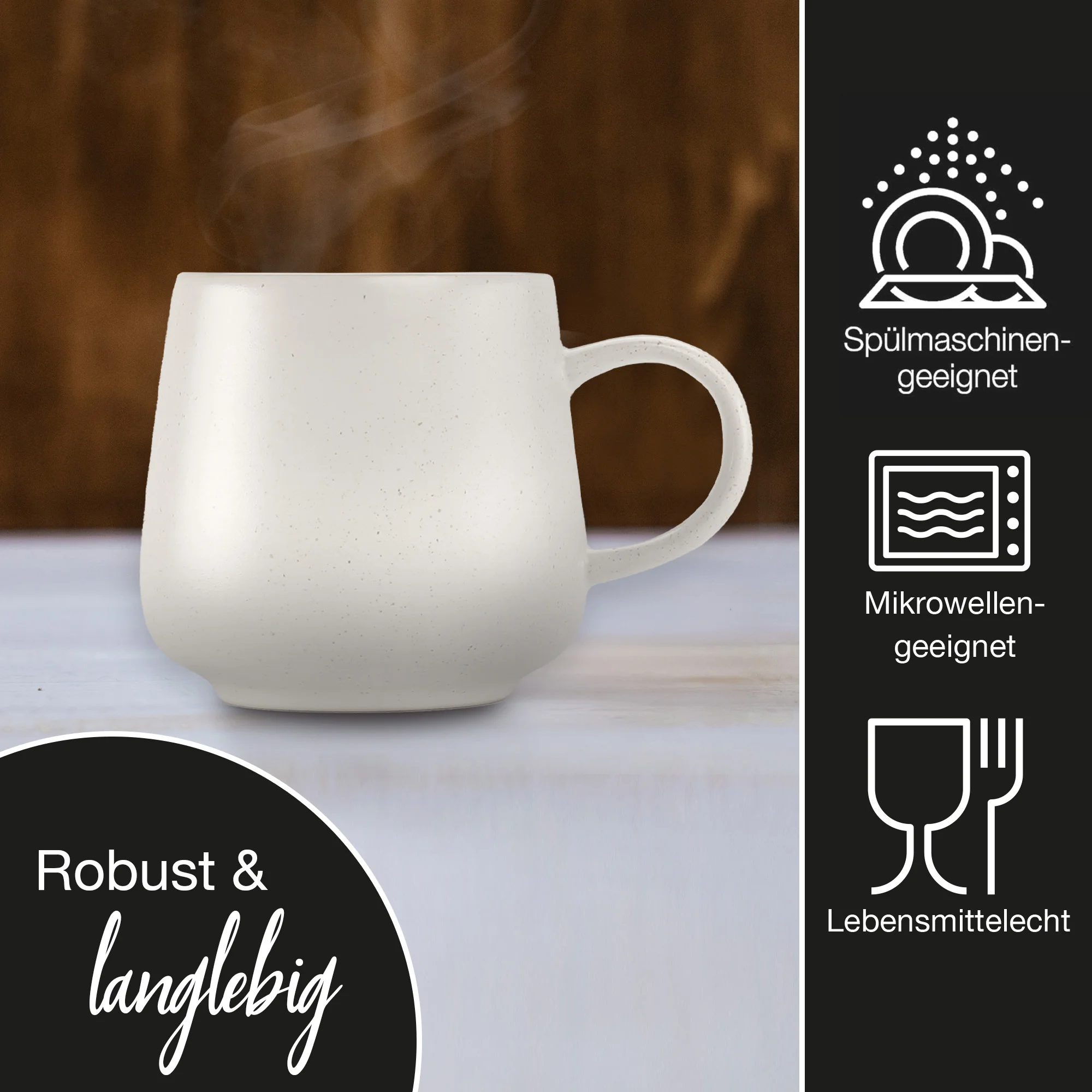 SOLID UNI Kaffee Tassen Set 6-teilig Creme, ein rechteckiger Grillkorb aus Edelstahl mit länglichen Schlitzen